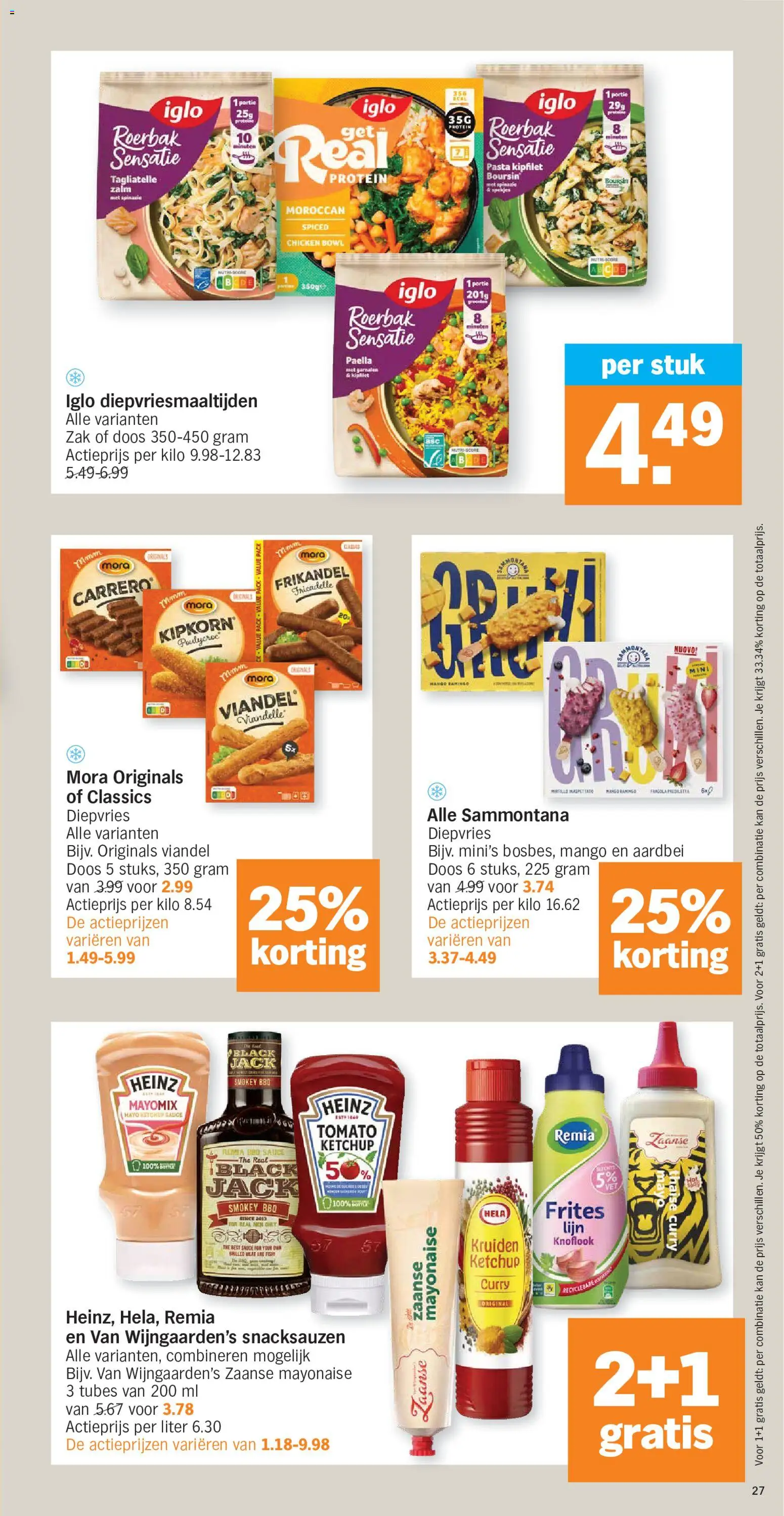 {H1} | Pagina: 27 | Producten: Knoflook, Mango, Aardbei, Keksajt