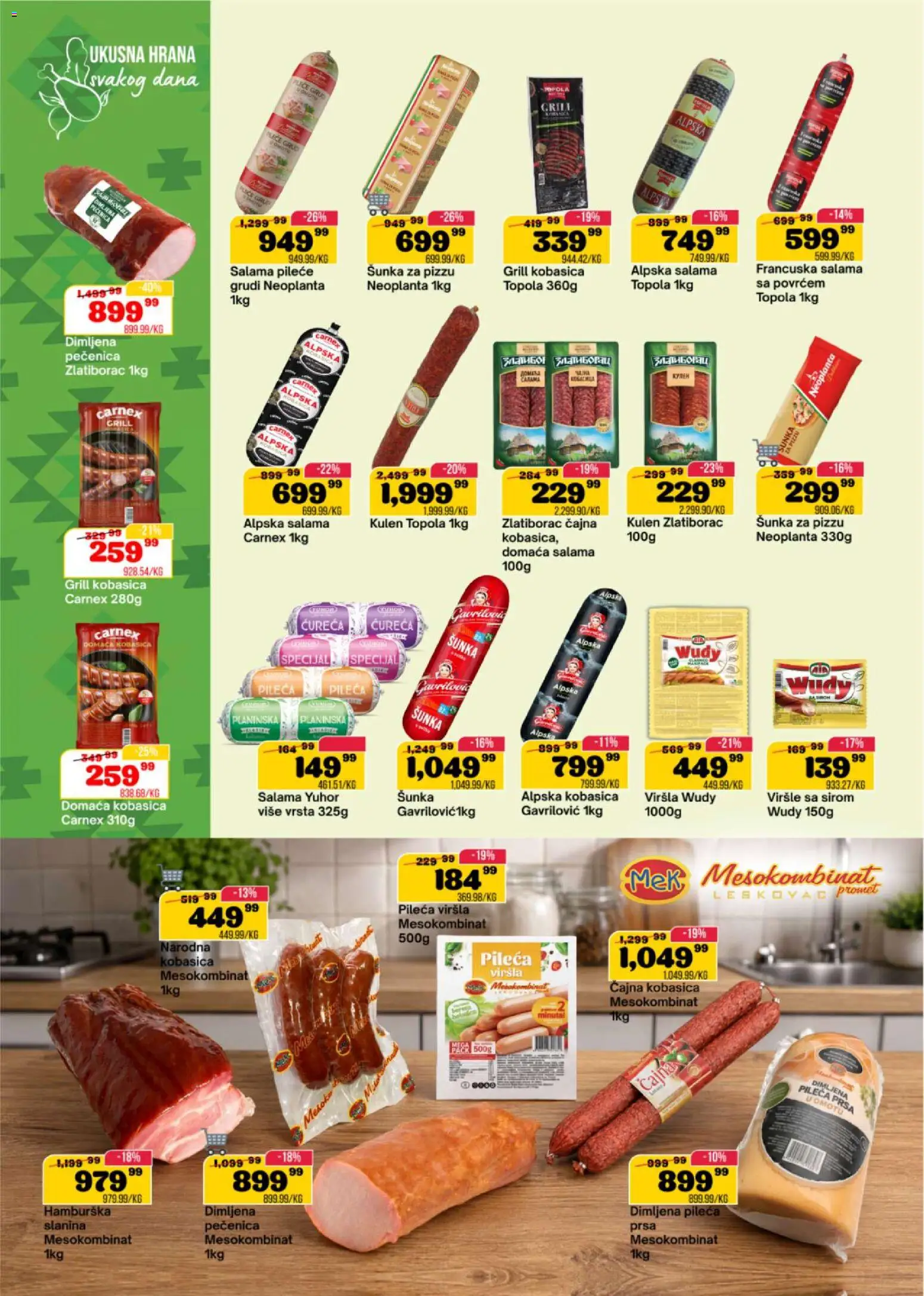 Senta Promet katalog - važi od 20.05.2026 | Strana: 6 | Proizvode: Viršle, Salama, Šunka, Slanina