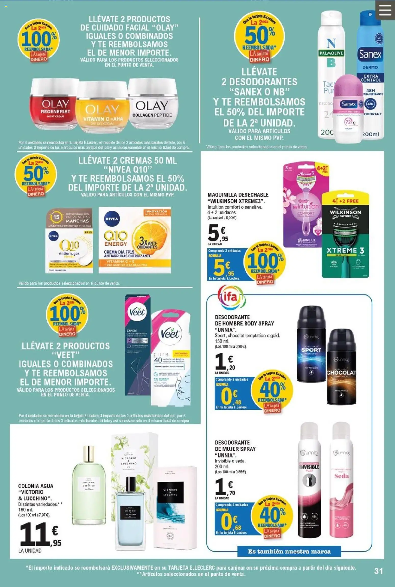 E.Leclerc Miranda de Ebro │ válido desde el 09/09/2026 | Página: 31 | Productos: Crema, Té, Body, Alcohol