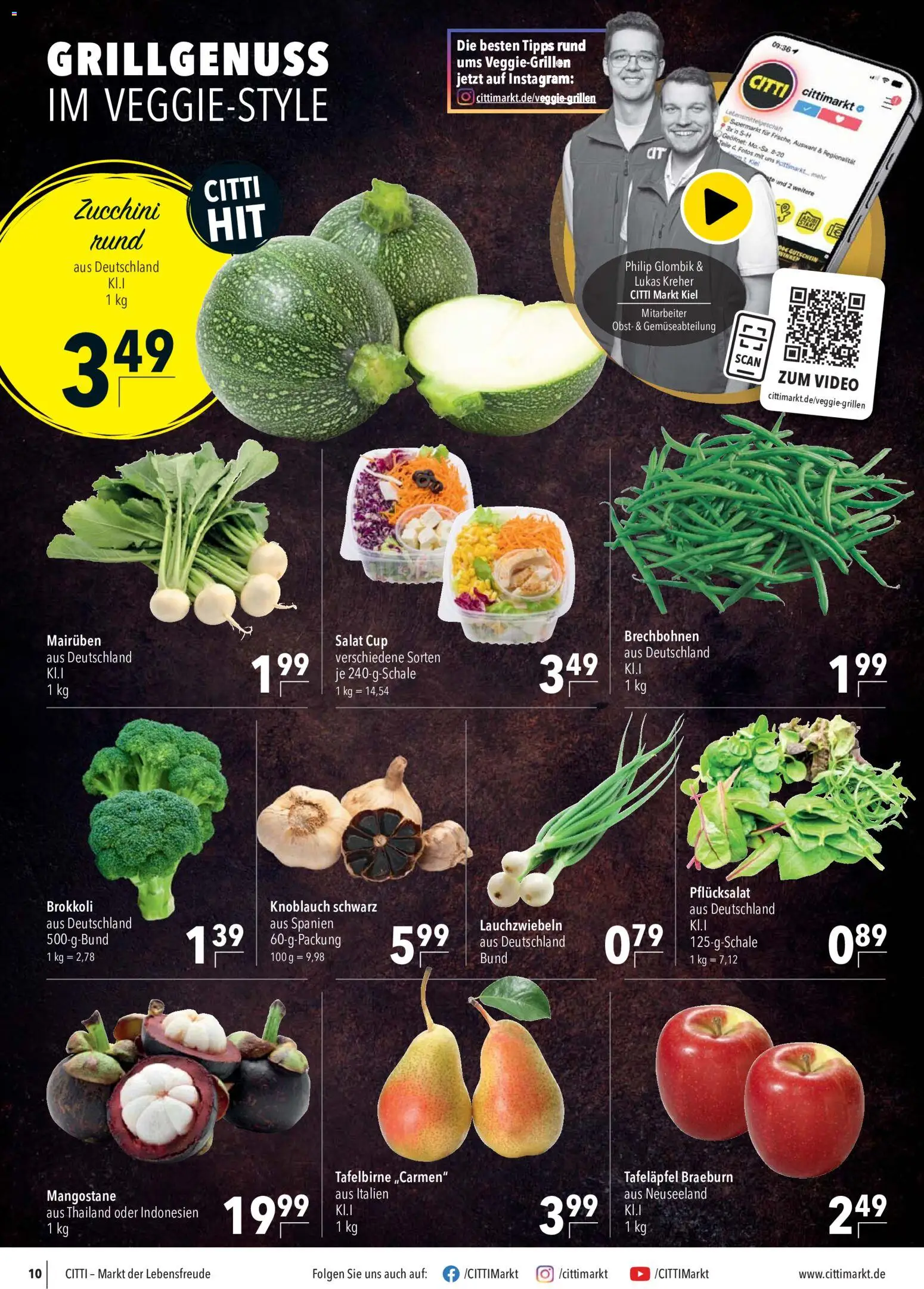 CITTI Markt Prospekt – gültig ab 29.07.2026 | Seite: 10 | Produkte: Brokkoli, Knoblauch, Salat, Video