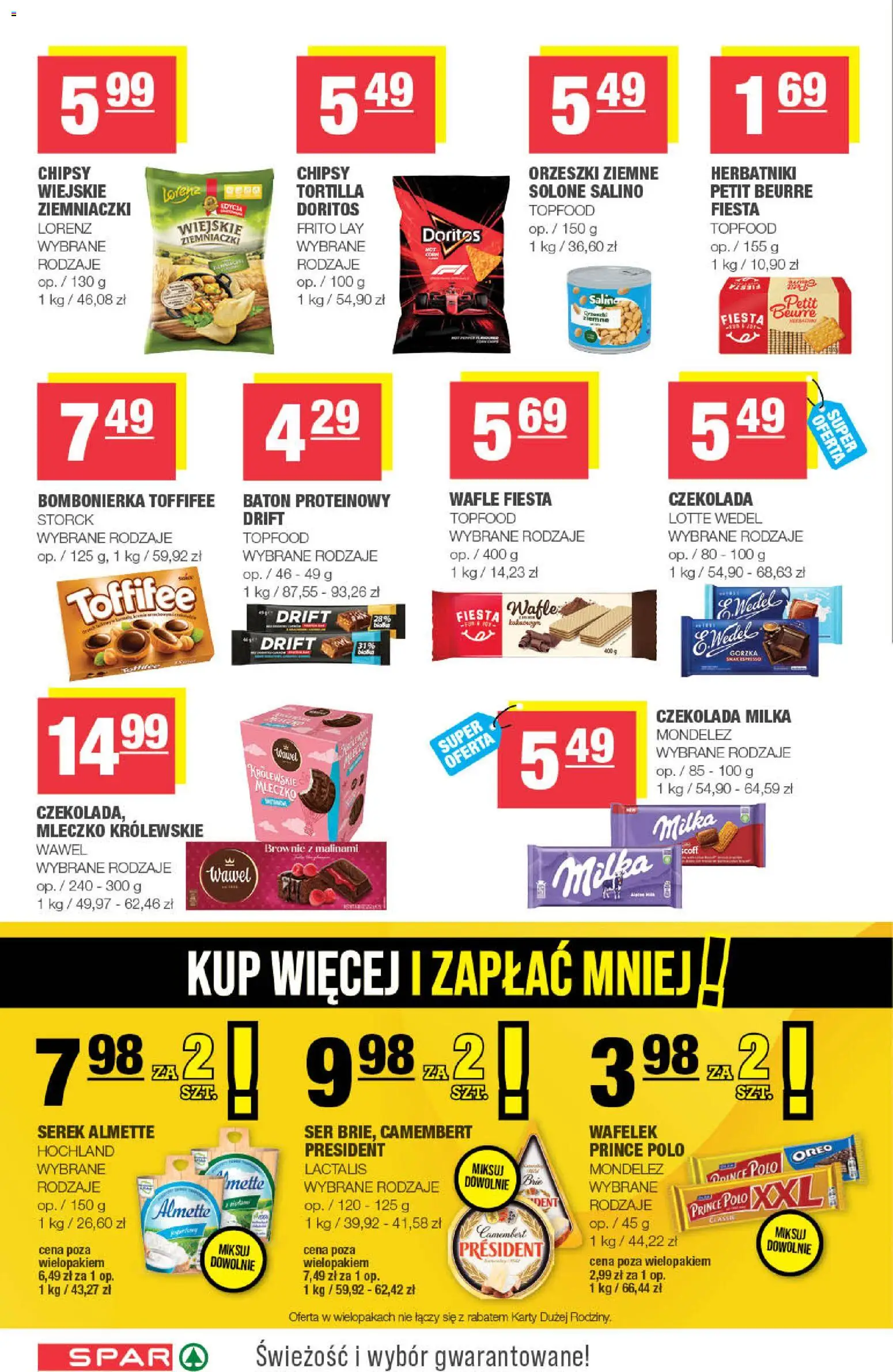 Spar gazetka od 23.09.2026 | Strona: 6 | Produkty: Tortilla, Doritos, Camembert, Almette