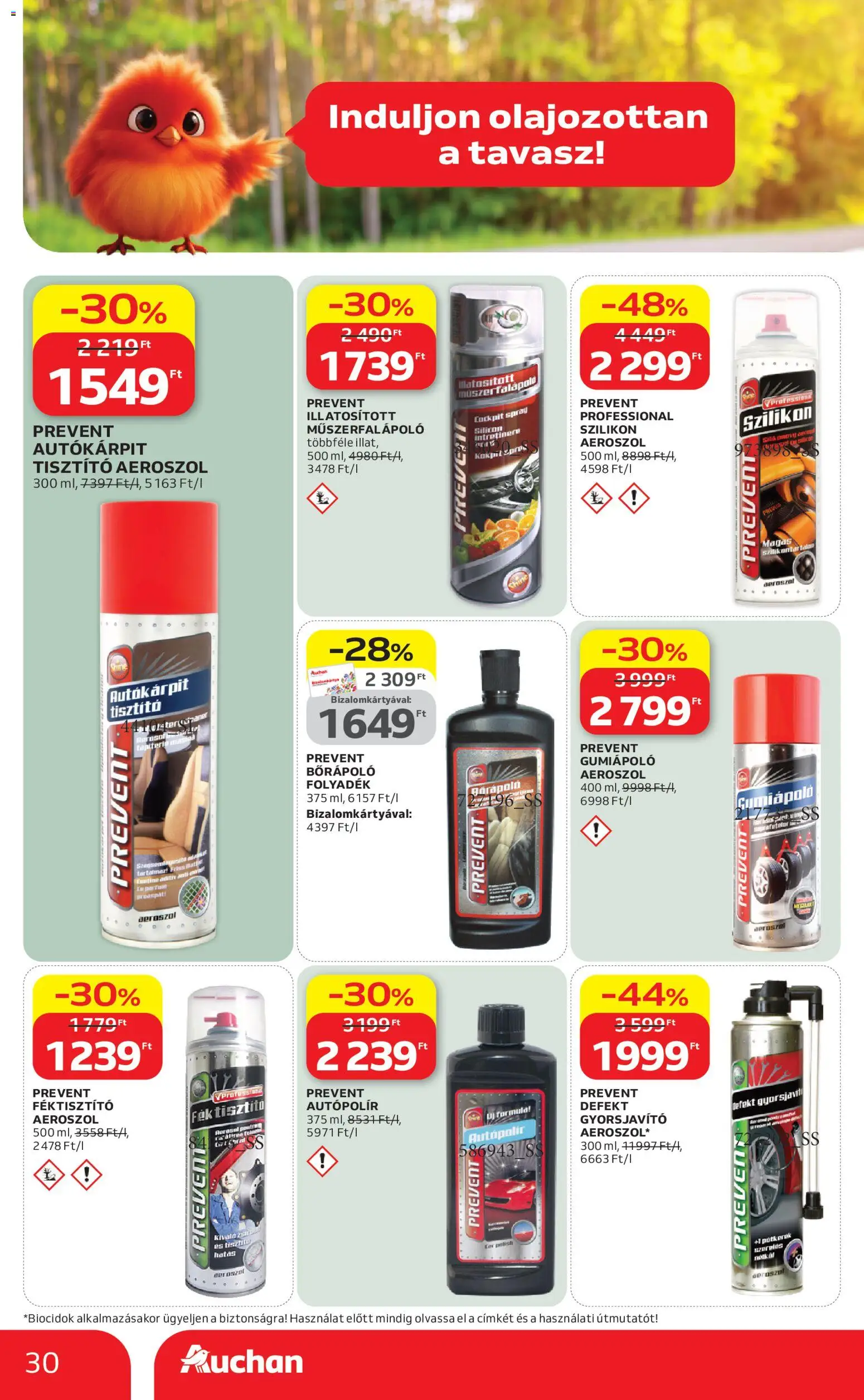 Auchan akciós ujság - amely érvényes a következő dátumtól: 09.04.2026 | Oldal: 30 | Termékek: Parfüm