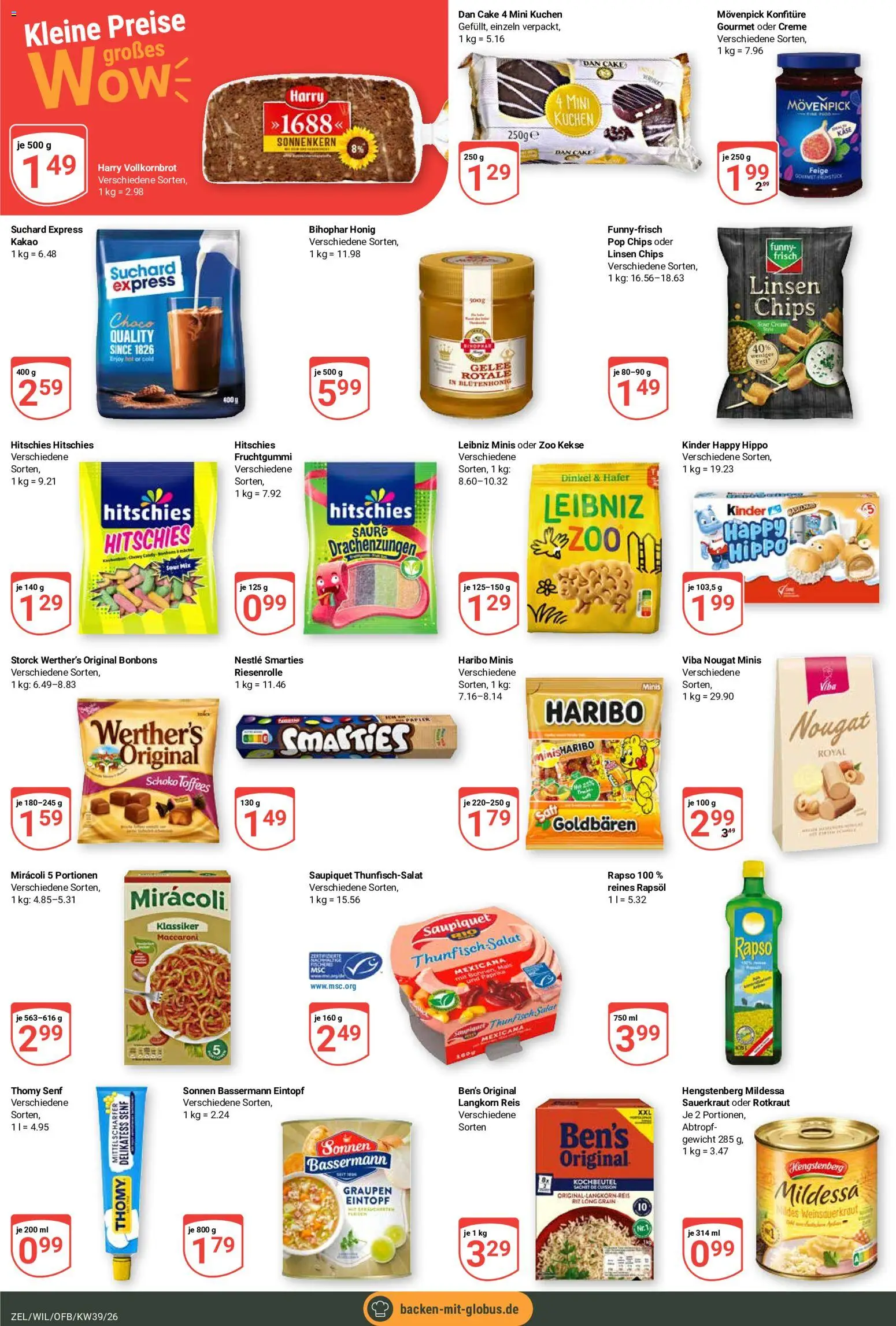 Globus Prospekt Zell – gültig ab 21.09.2026 | Seite: 6 | Produkte: Thunfisch, Smarties, Chips, Kekse