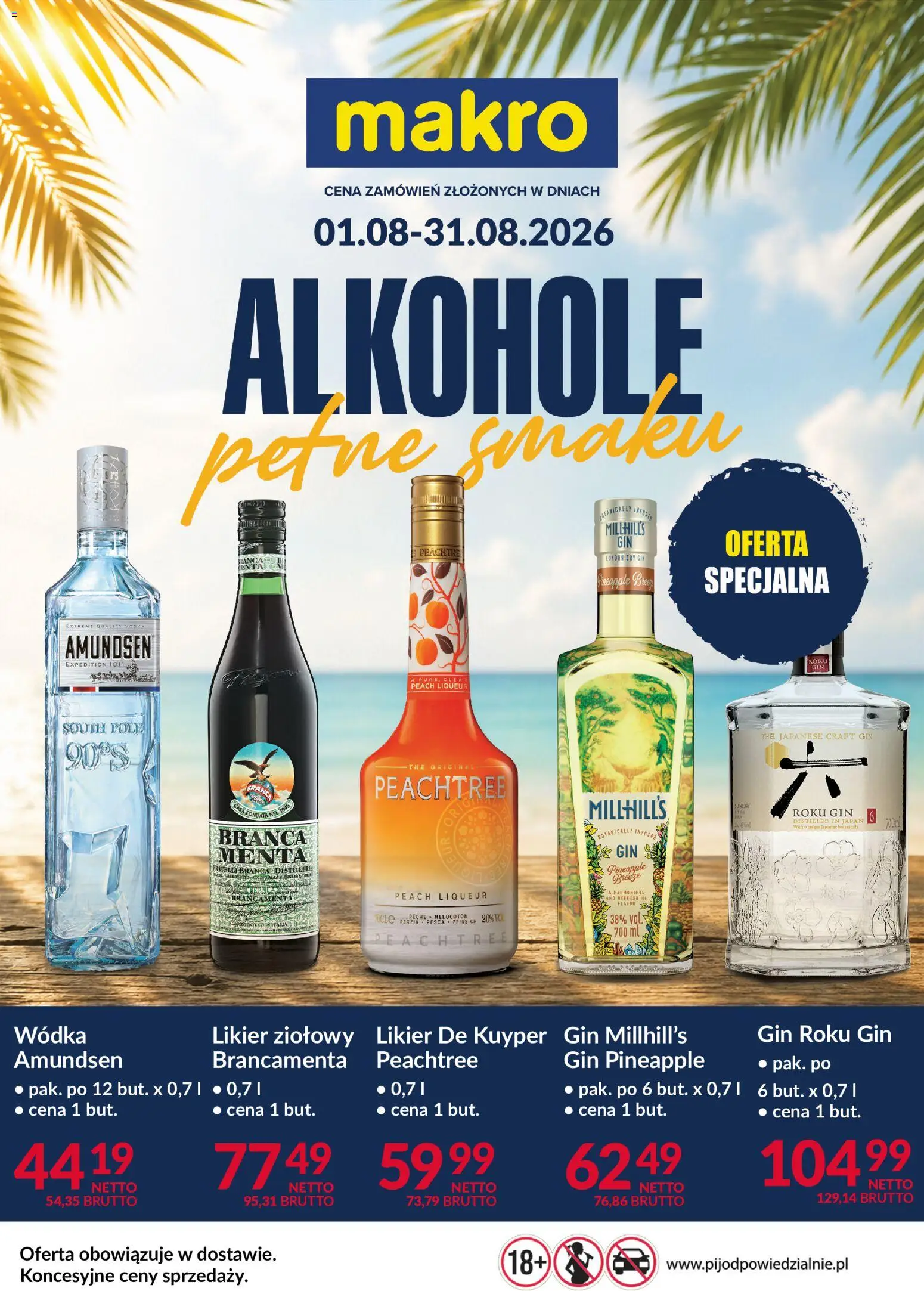 Makro gazetka - Alkohole pełne smaku od 01.08.2026 | Strona: 1 | Produkty: Alkohole, Likier ziołowy, London dry gin, Wódka
