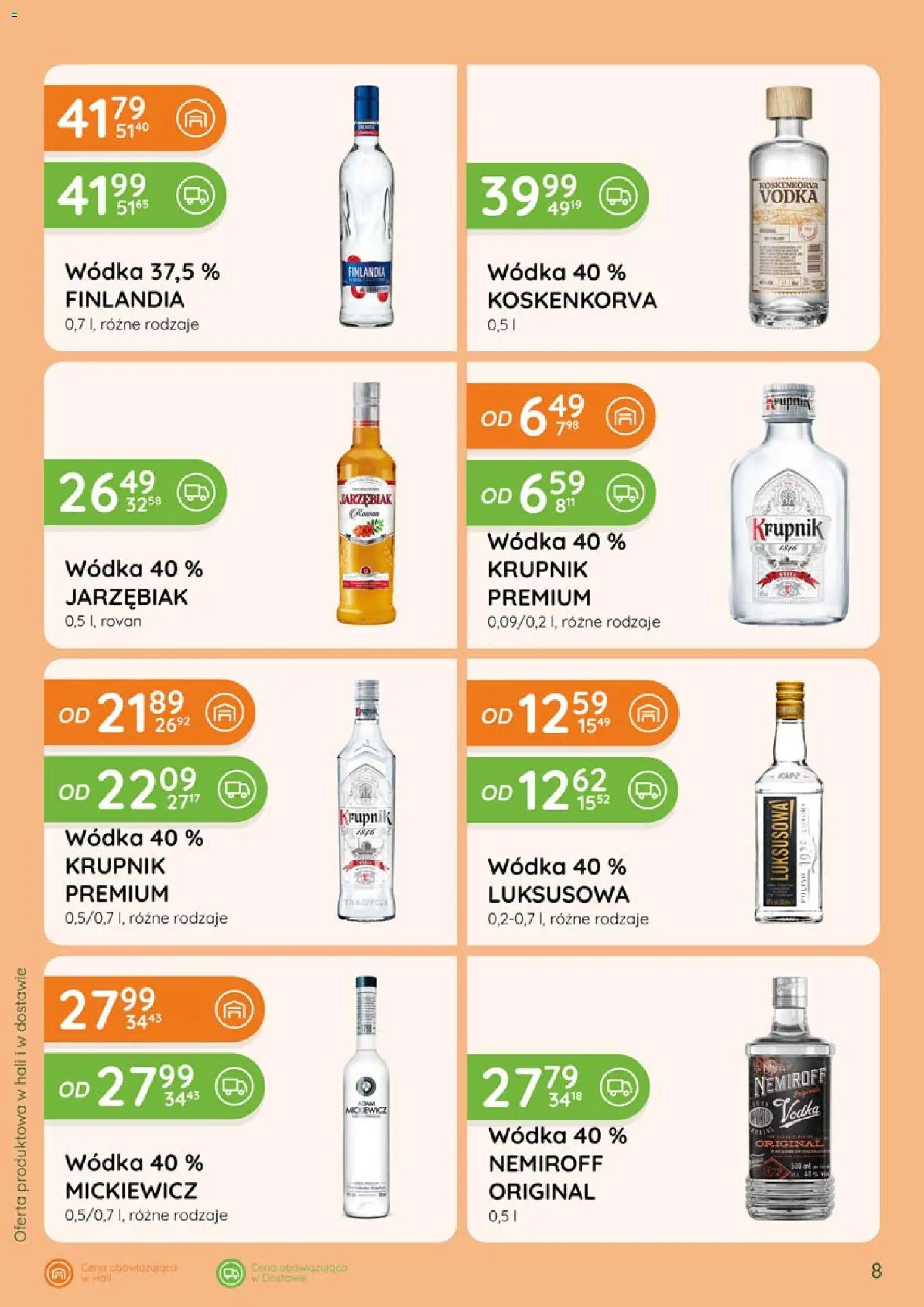 Eurocash gazetka - Katalog Alkoholowy od 01.09.2026 | Strona: 8 | Produkty: Finlandia wódka, Krupnik wódka, Vodka, Wódka