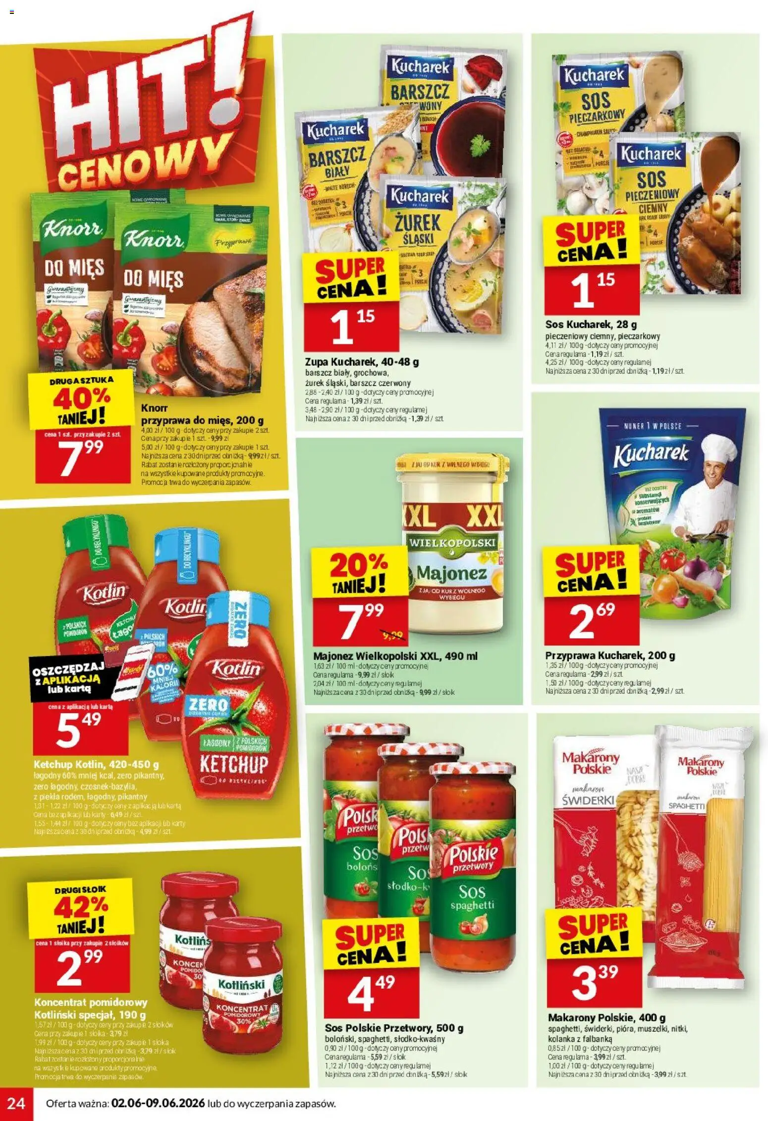 Twój Market gazetka od 02.06.2026 | Strona: 24 | Produkty: Ketchup, Koncentrat pomidorowy, Zupa, Majonez
