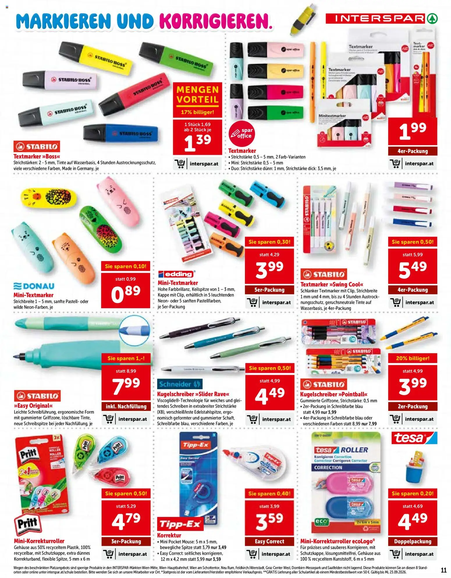 Interspar Flugblatt - Schule gültig ab 25.07.2026 | Seite: 11