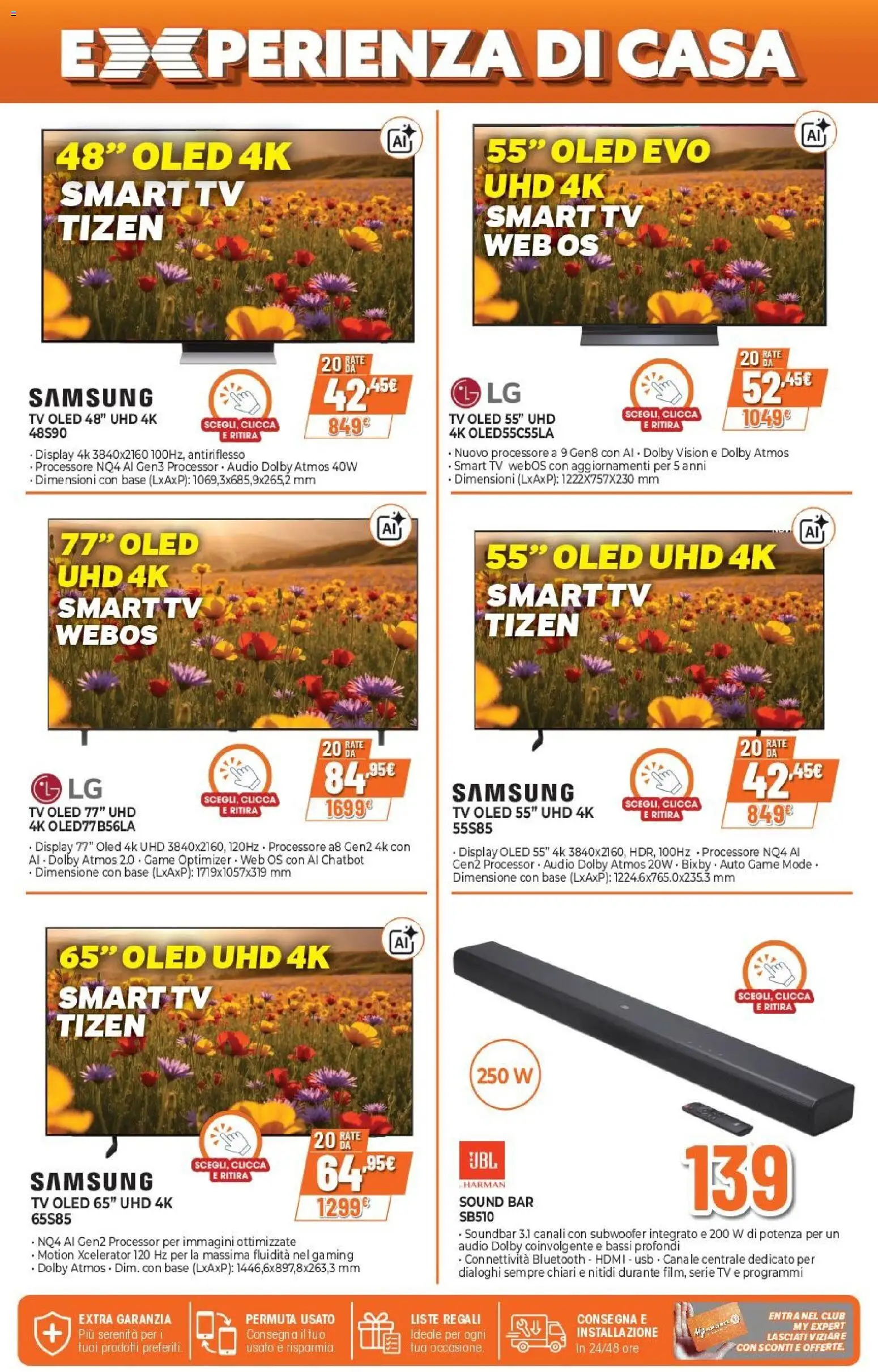 Volantino Expert del 09.04.2026 | Pagina: 13 | Prodotti: TV, Audio, USB, Samsung
