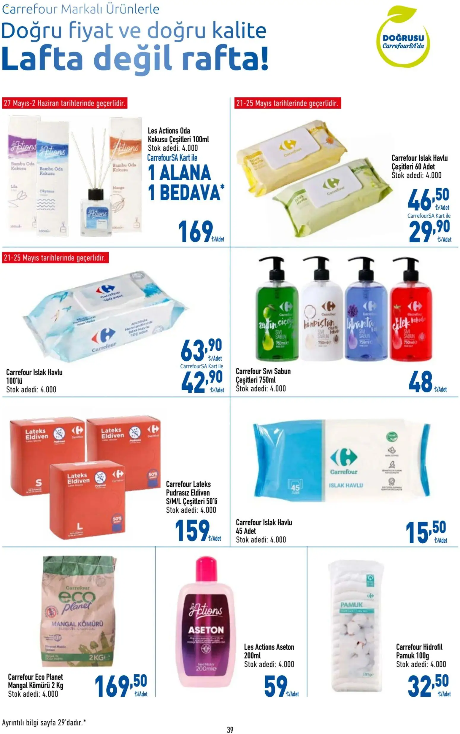 CarrefourSA Katalog - 18.05.2026 tarihinden itibaren geçerlidir | Sayfa: 39 | Ürünler: Oda kokusu, Sabun, Mango, Eldiven