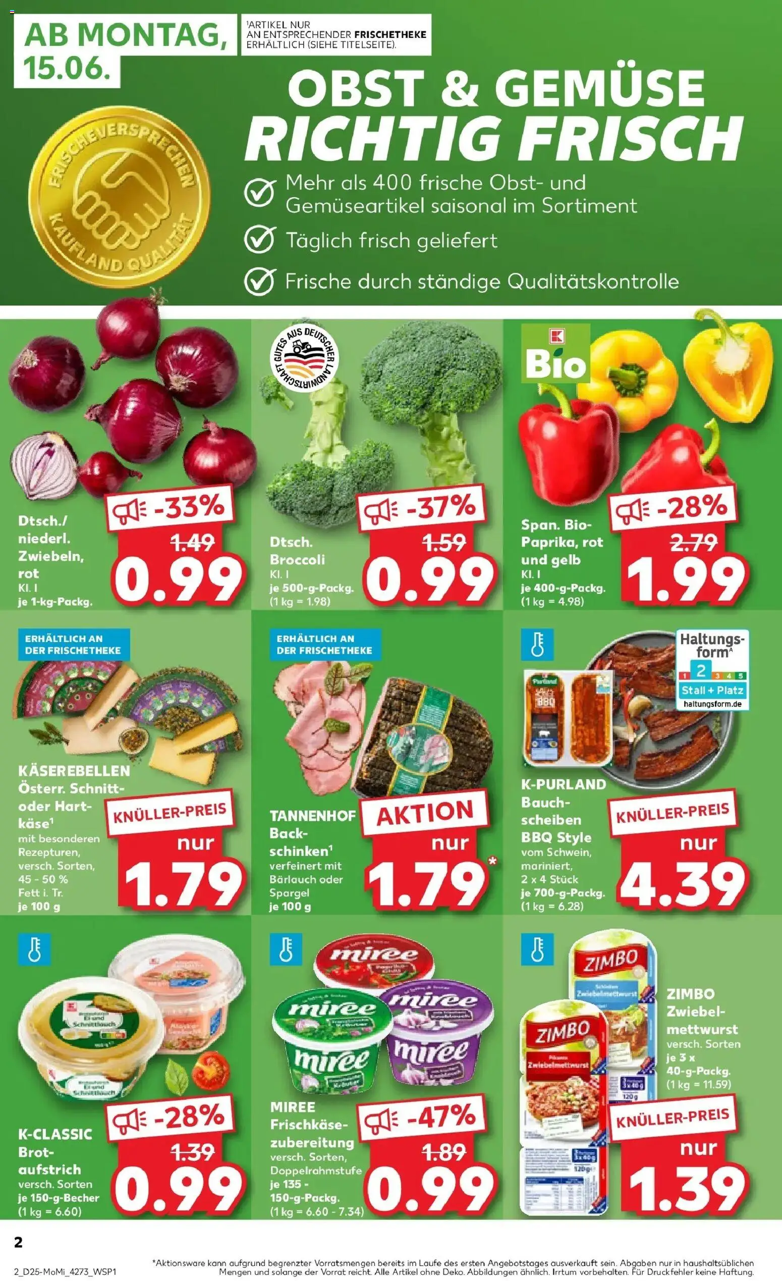 Kaufland Prospekt Gifhorn – gültig ab 15.06.2026 | Seite: 4 | Produkte: Spargel, Obst, Brot, Frischkase