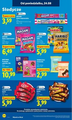 Pogląd oferty "HARIBO Żelki, 160 g, 175 g różne rodzaje" - ważna od 24.08.2026 | Strona: 84 | Produkty: Żelki haribo, Słodycze, Żelki, Cukierki