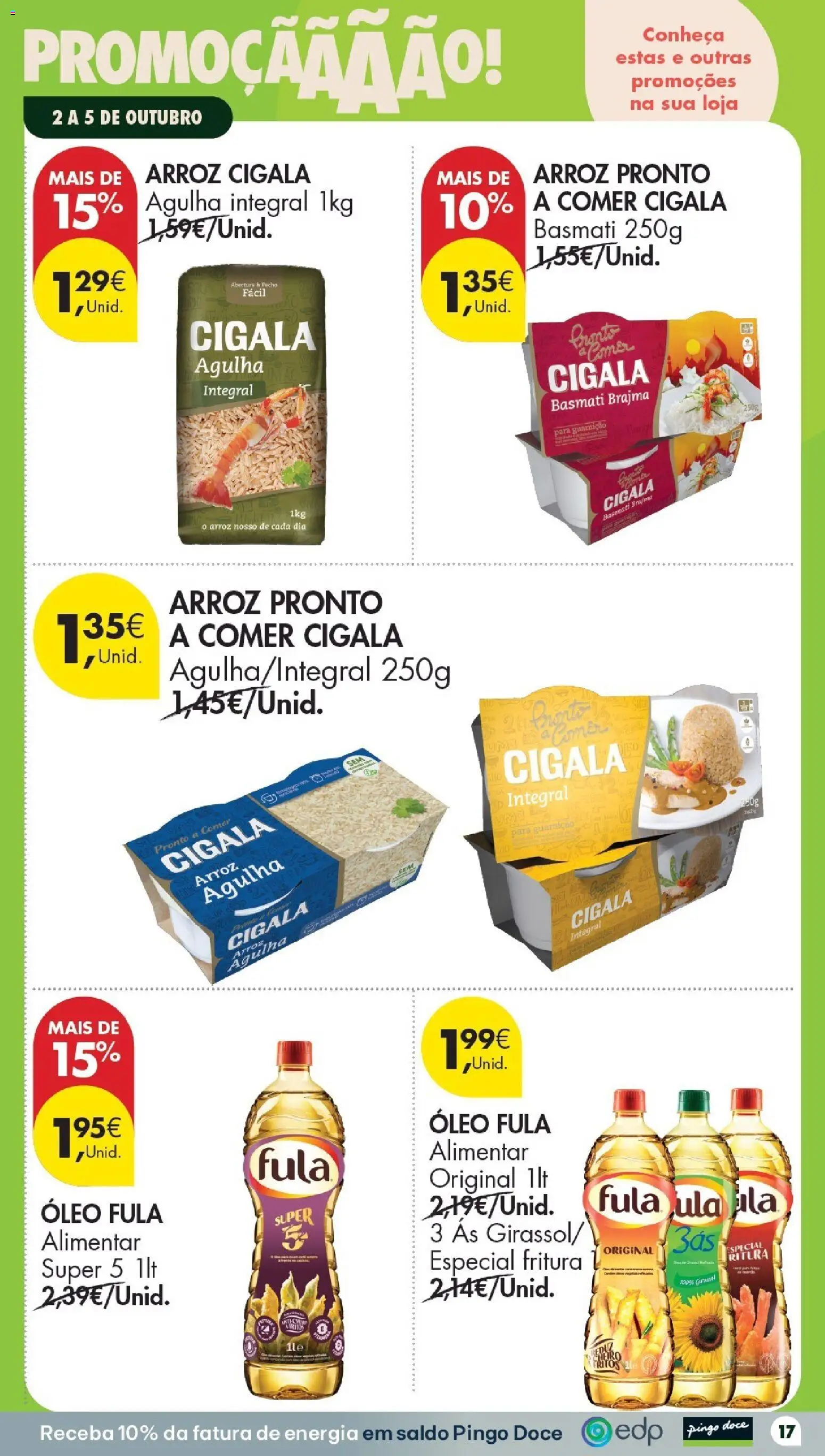 Pingo Doce folheto Poupe Este Fim de Semana │ válido de 02/10/2026 | Página: 17 | Produtos: Óleo, Arroz