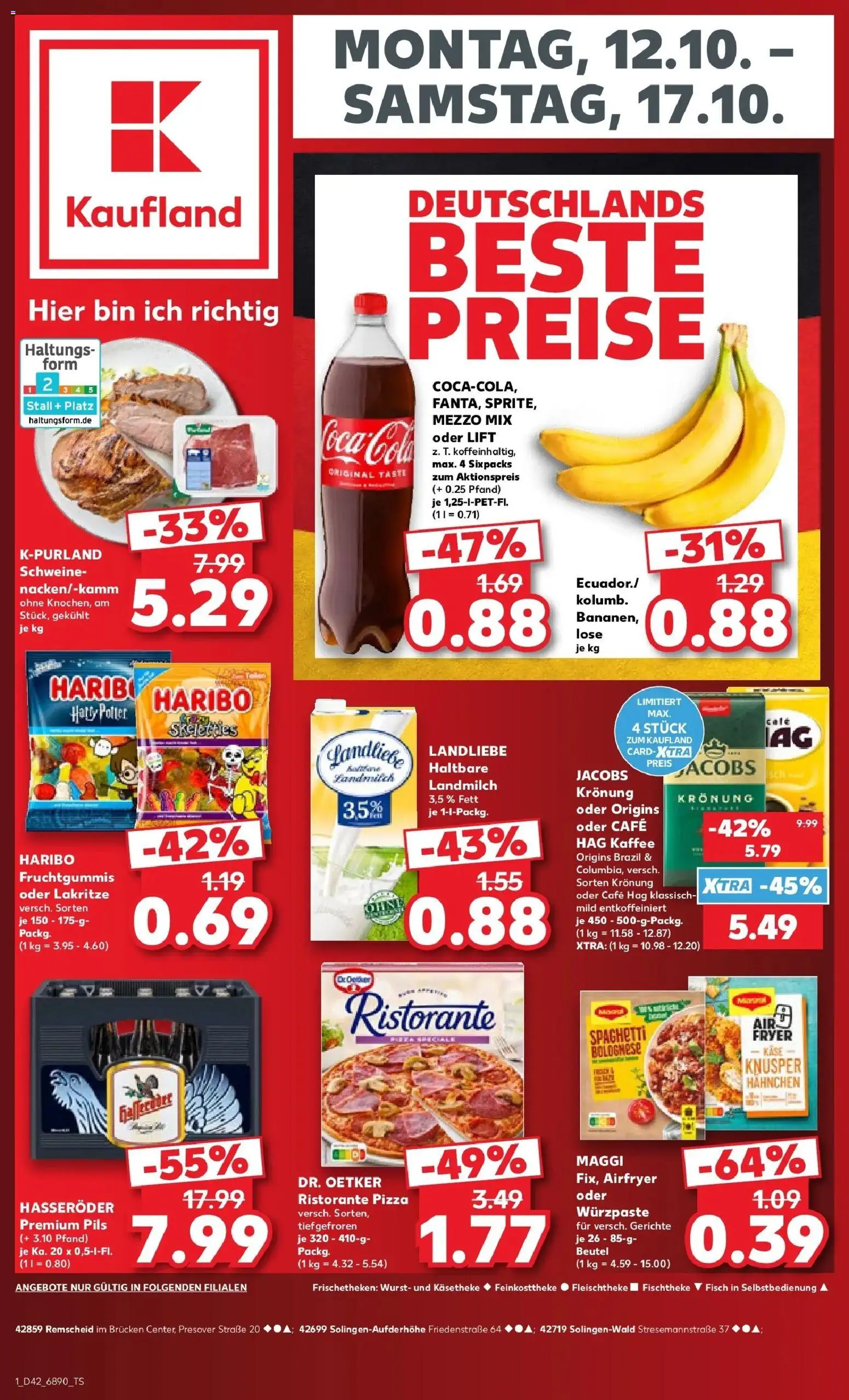 Prospekt Kaufland ab 12.10.2026 » Angebote Online zum Blättern | Seite: 5 | Produkte: Coca cola, Spaghetti, Wurst, Gerichte