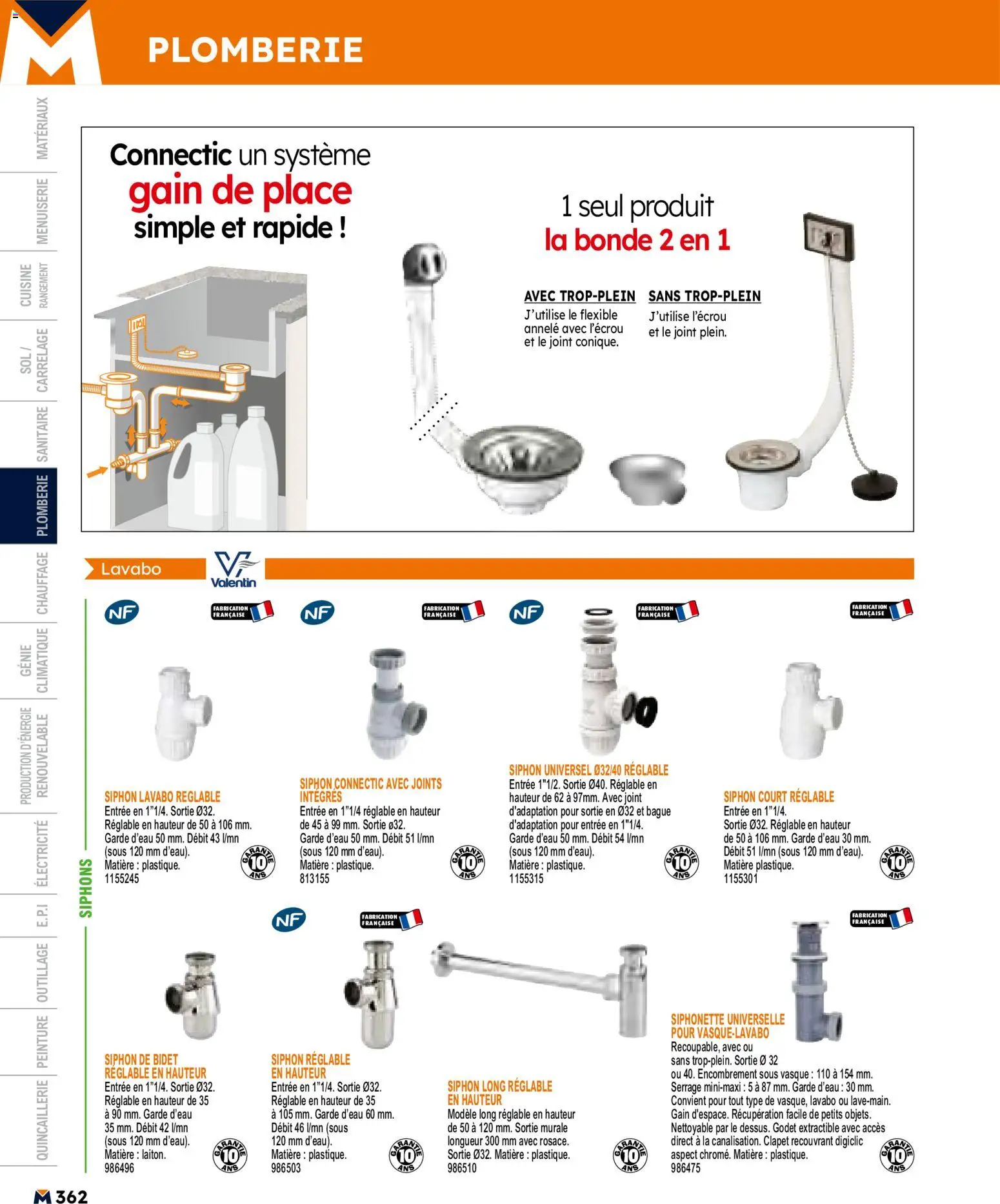 {H1} | Page: 362 | Produits: Lavabo, Bague