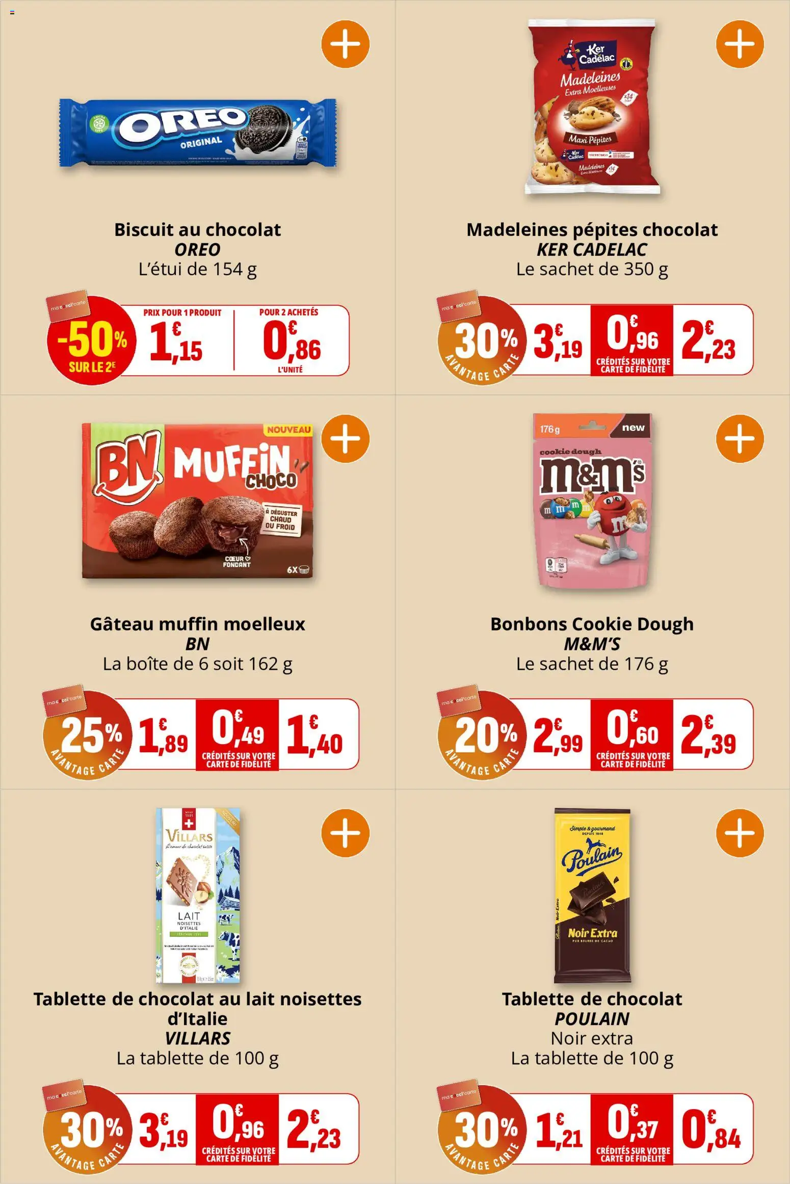 {H1} | Page: 20 | Produits: Gâteau, Beurre, Chocolat, Cookie dough