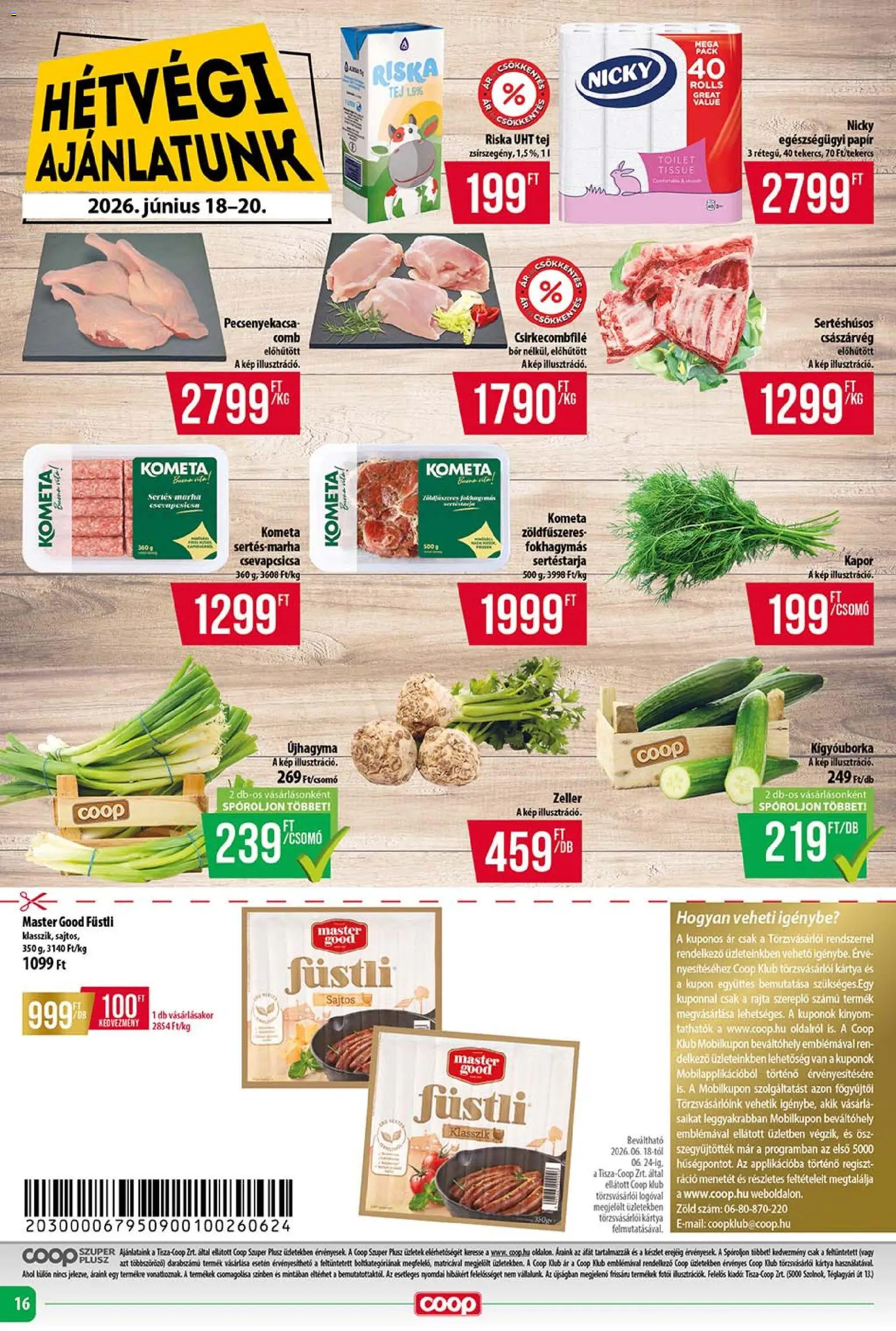COOP akciós ujság - amely érvényes a következő dátumtól: 18.06.2026 | Oldal: 16