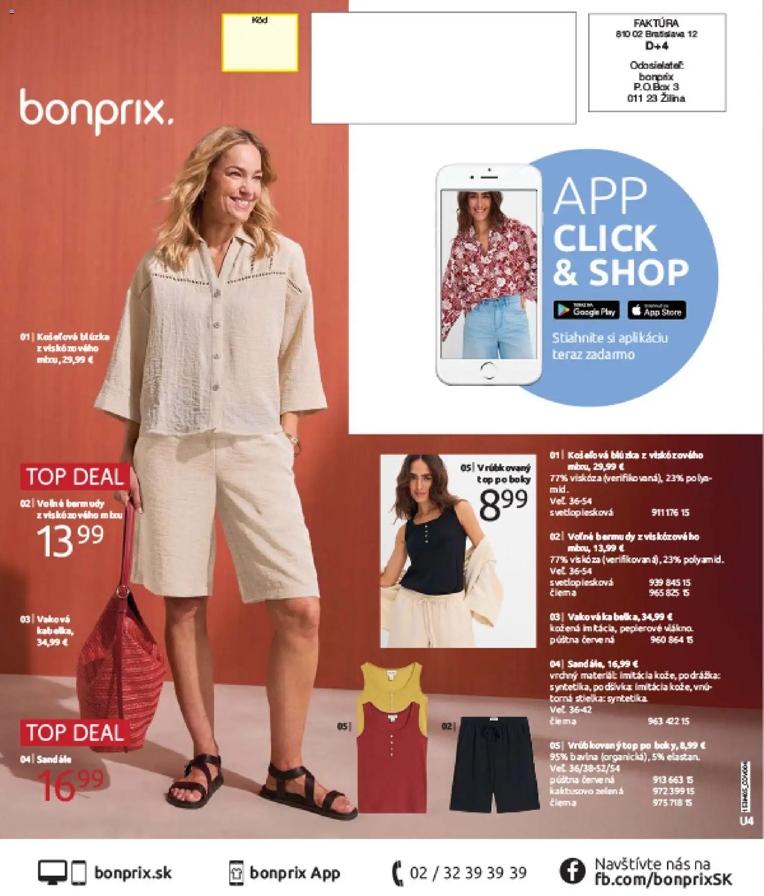 Nové Bonprix akcie – leták je platný od 05.05.2026 | Strana: 100 | Produkty: Blúzka