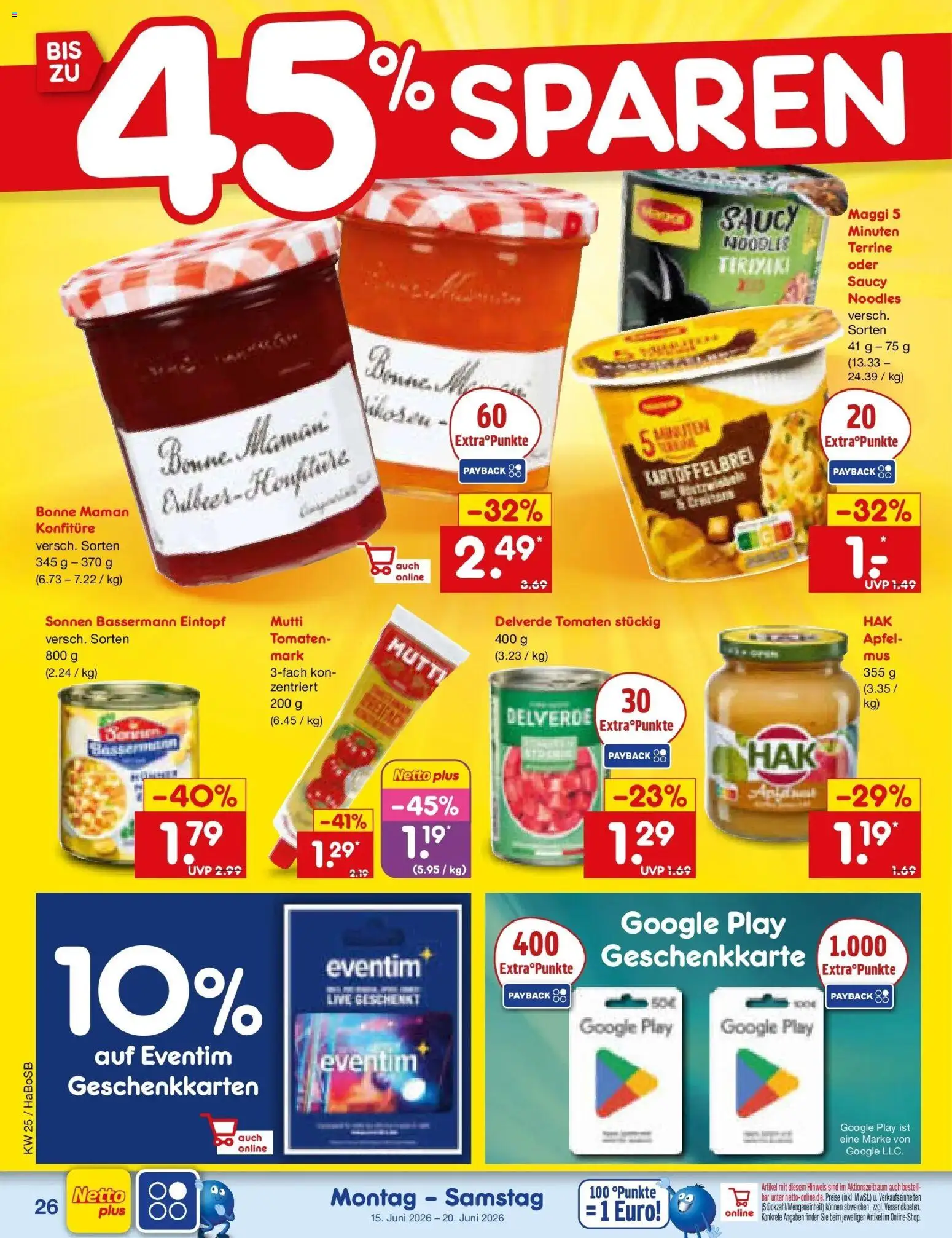 Netto Marken-Discount Prospekt Wuppertal – gültig ab 14.06.2026 | Seite: 34 | Produkte: Maggi, Äpfel, Tomaten, Bonne maman