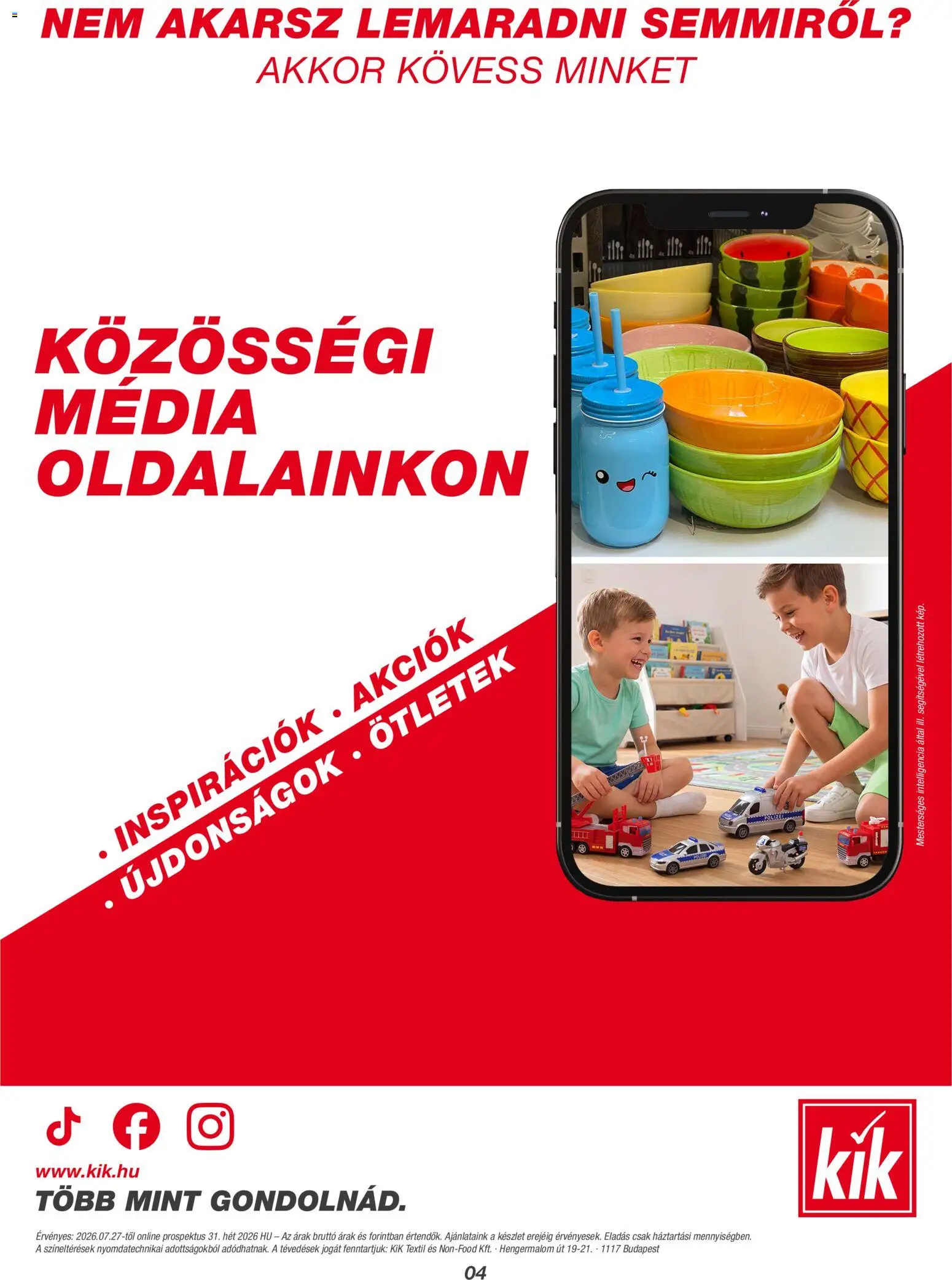 Kik akciós ujság - amely érvényes a következő dátumtól: 2026.07.27. | Oldal: 4