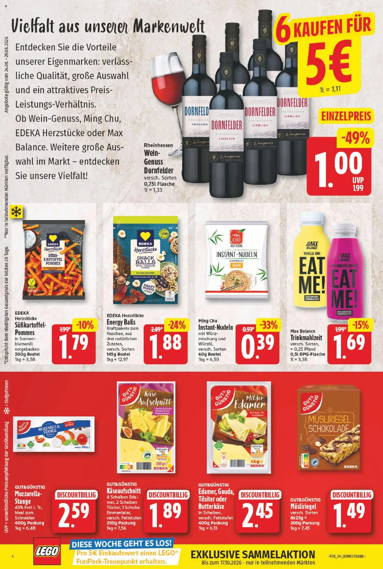 NP Discount Prospekt – gültig ab 24.08.2026 | Seite: 6 | Produkte: Energy, Mozzarella, Pommes, Edamer