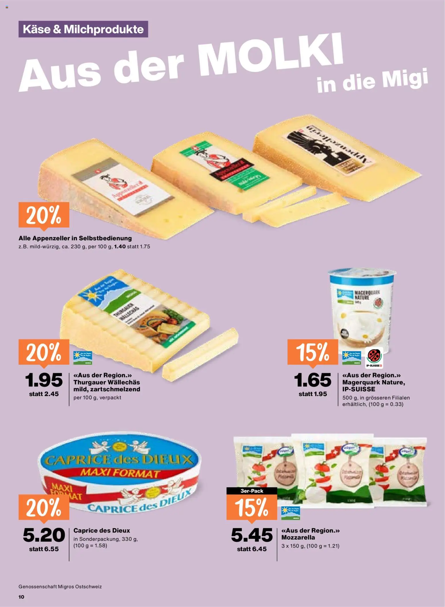 Migros aktionen – gültig ab 25.06.2026 | Seite: 10 | Produkte: Quark, Käse