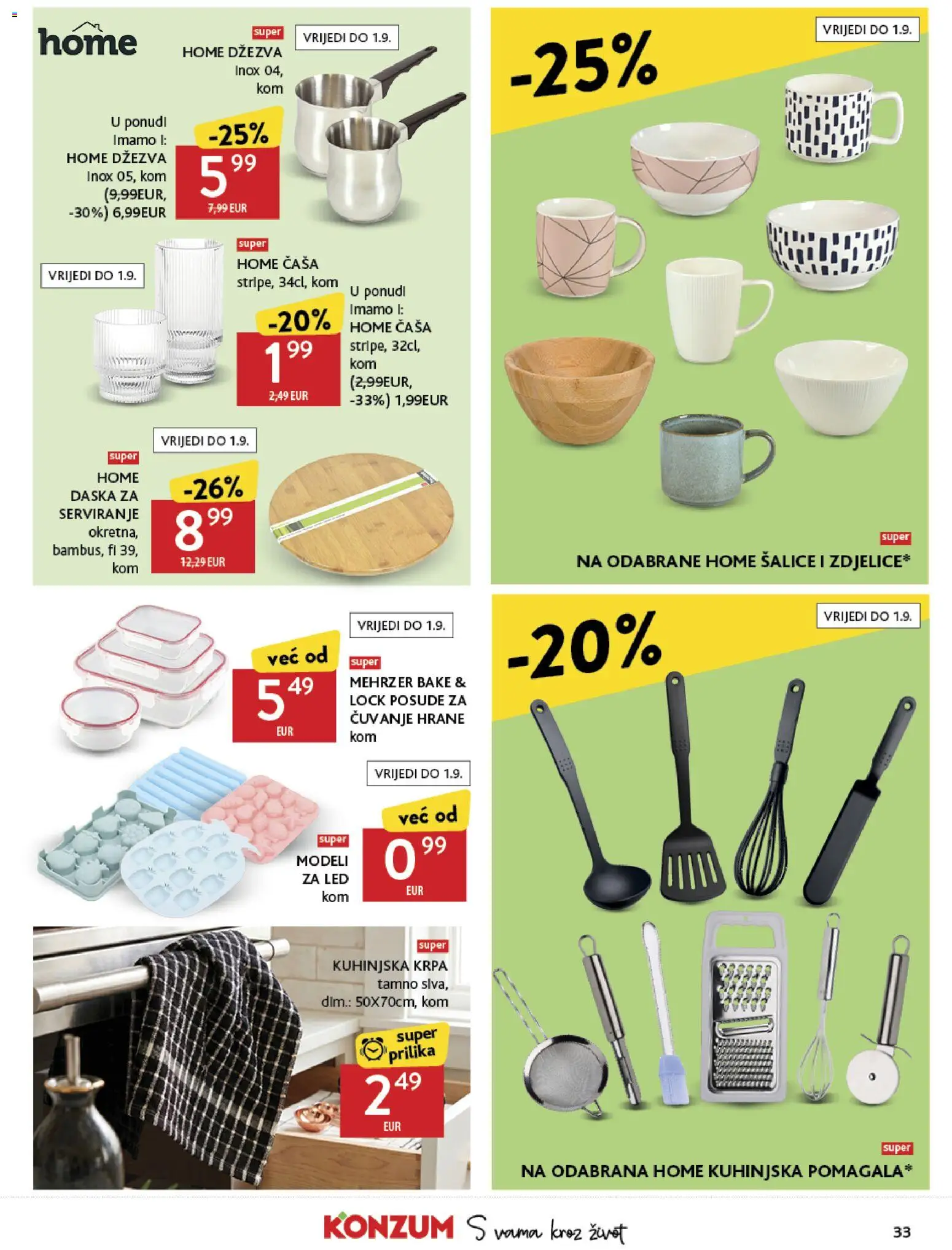 Konzum HR akciós ujság - amely érvényes a következő dátumtól: 2026.08.19. | Oldal: 33 | Termékek: LED