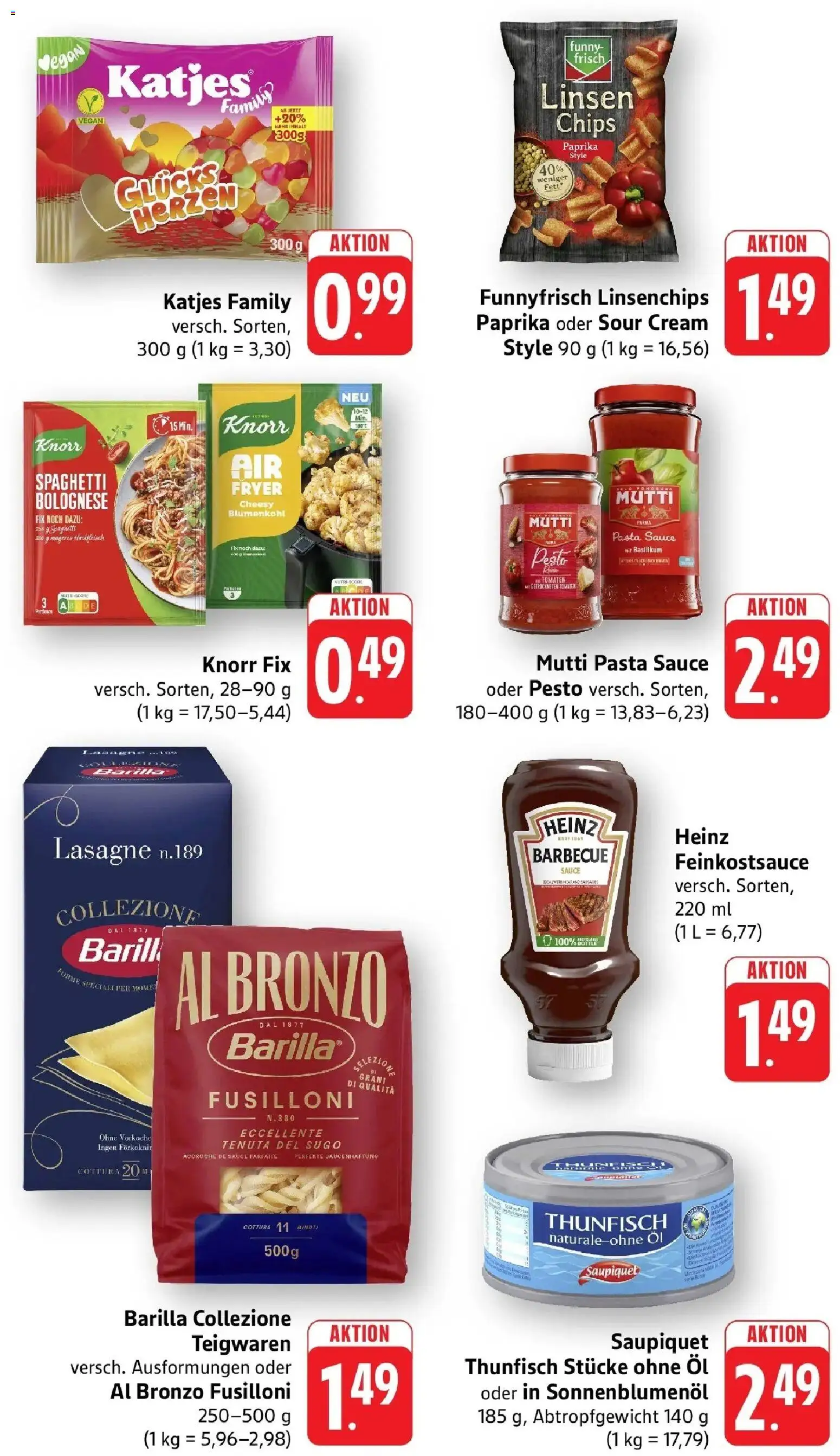nah & gut Prospekt Birkendorf – gültig ab 03.08.2026 | Seite: 7 | Produkte: Barilla, Knorr, Pasta, Hackfleisch