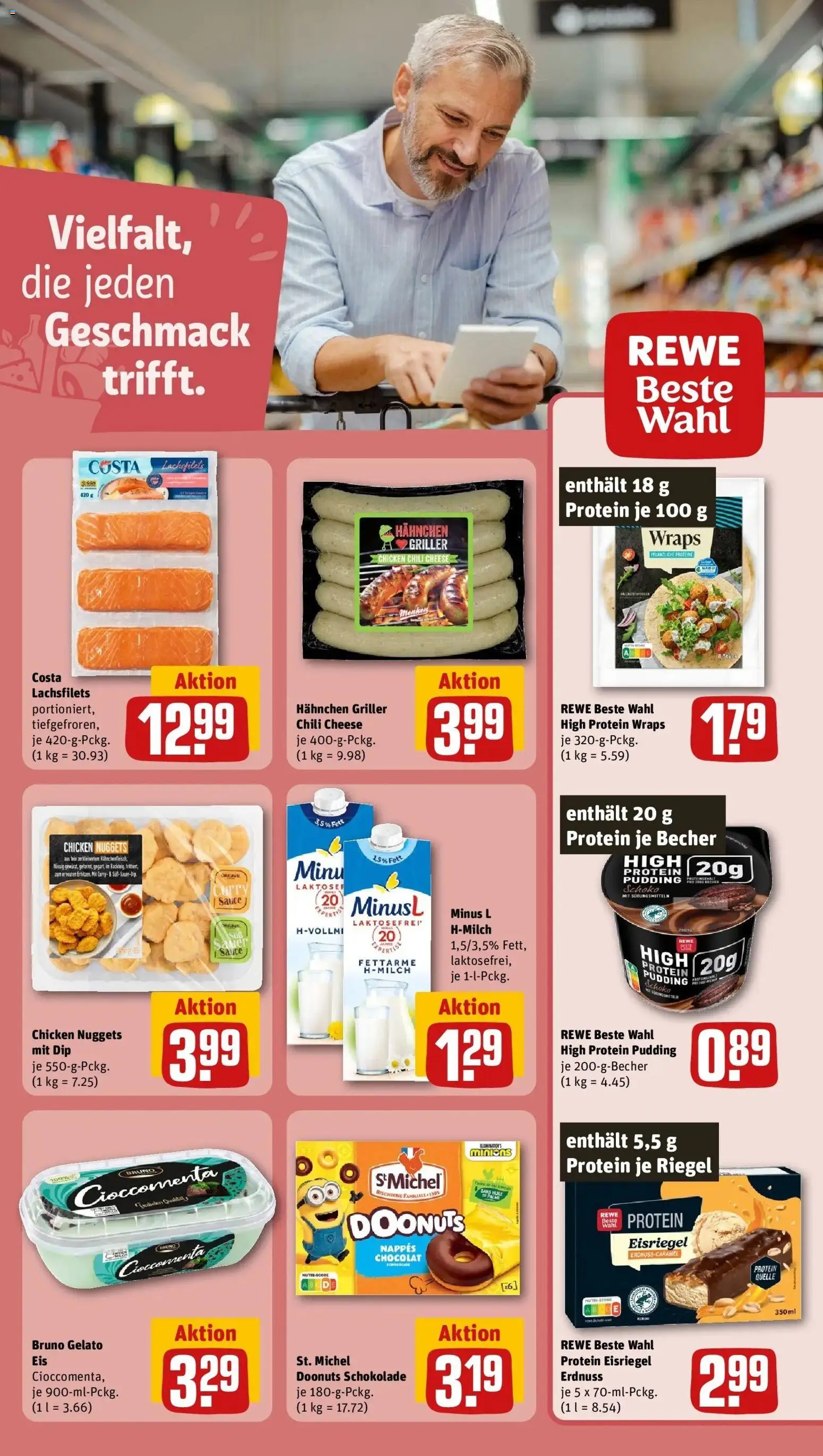 REWE Prospekt ab 24.08.2026 zum Blättern » Angebote | Seite: 12 | Produkte: Hahnchen, Milch, Chili, Griller