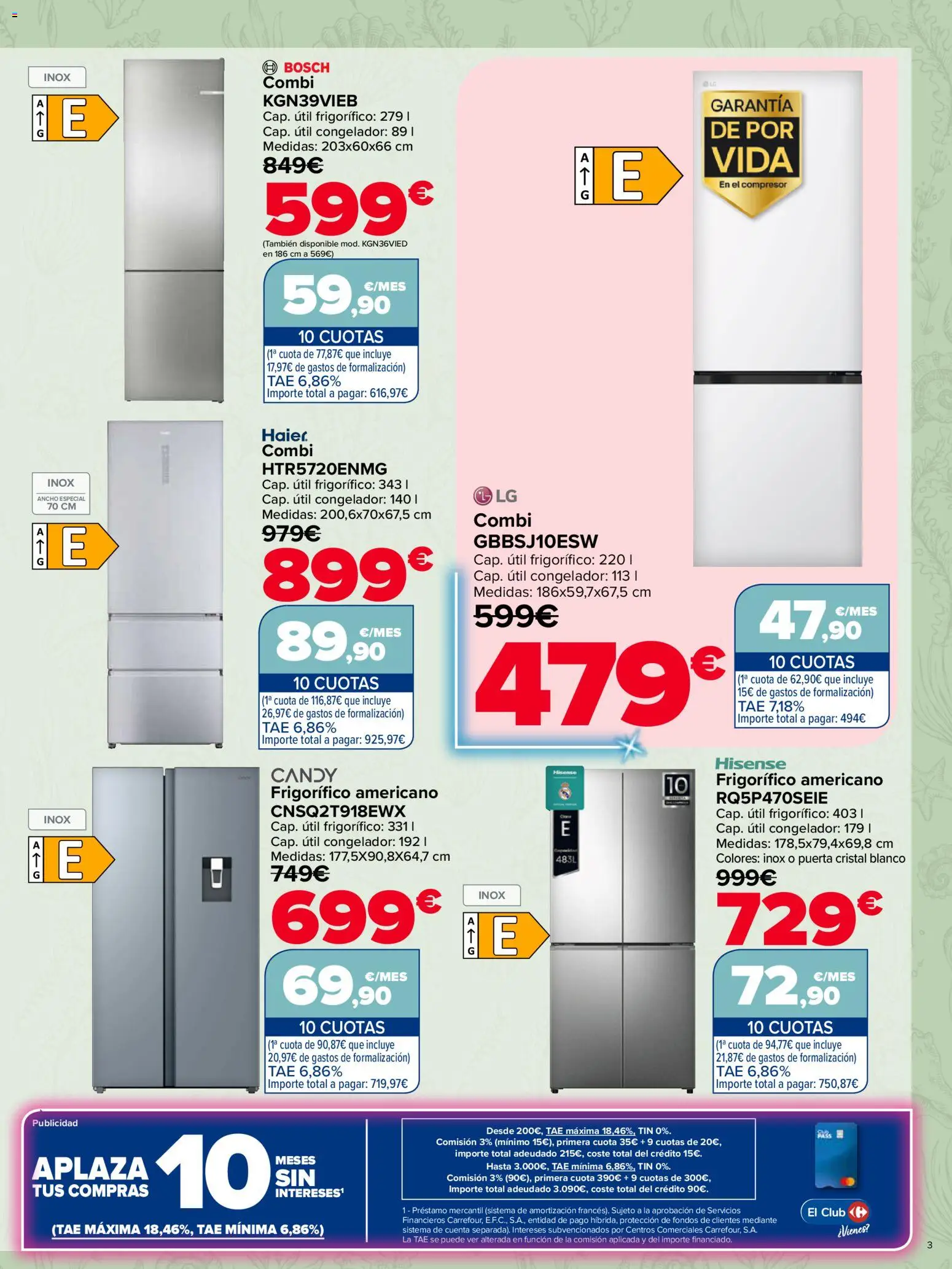 Carrefour Casa Equipada │ válido desde el 16/07/2026 | Página: 3 | Productos: Congelador, Combi