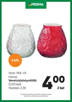 Prisma-mainoslehti voimassa 19/08/2026 alkaen