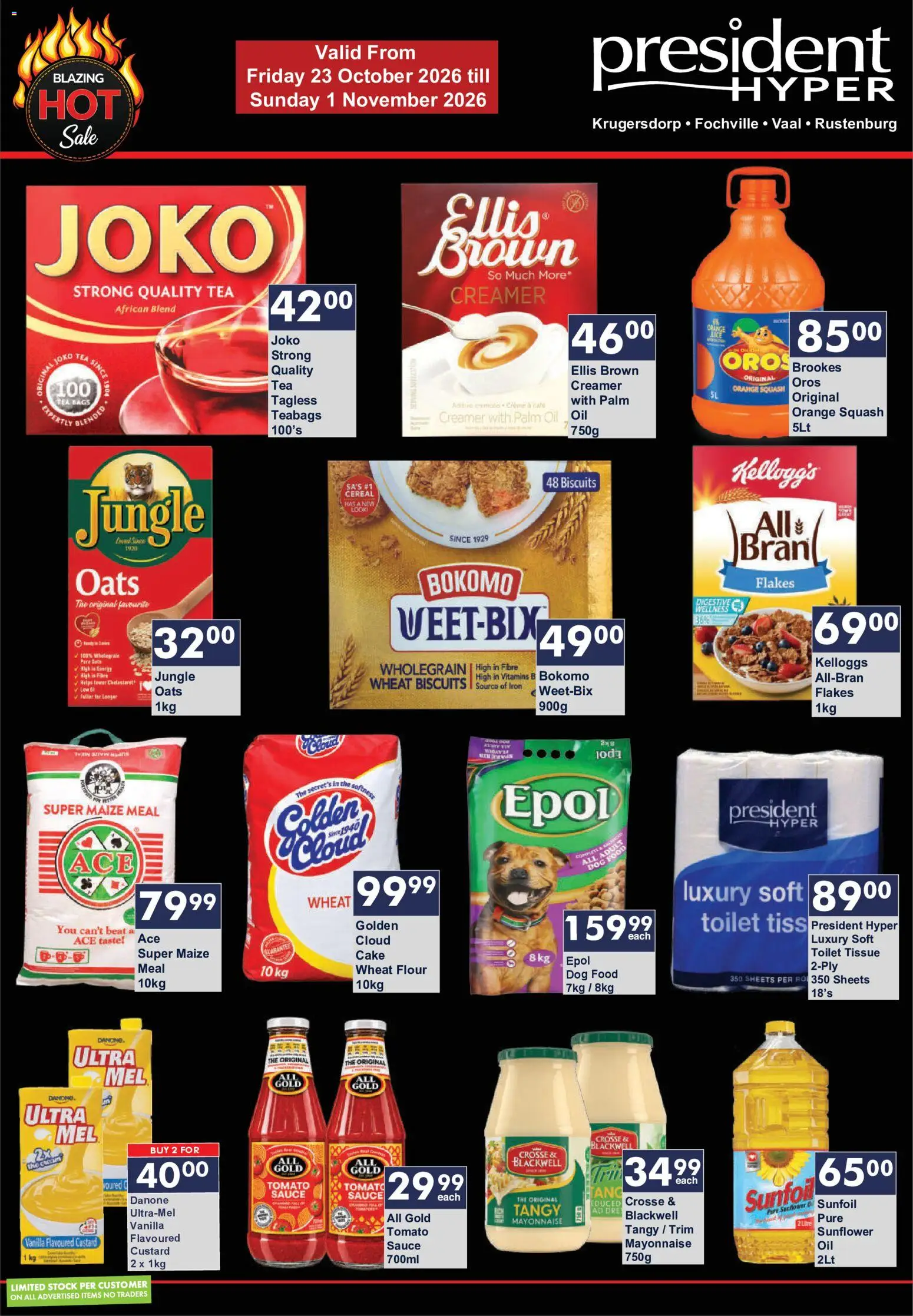 New President Hyper catalogue – valid from 23/10/2026 | Page: 2 | Products: Flour, Vanilla, Creamer, Biscuits
