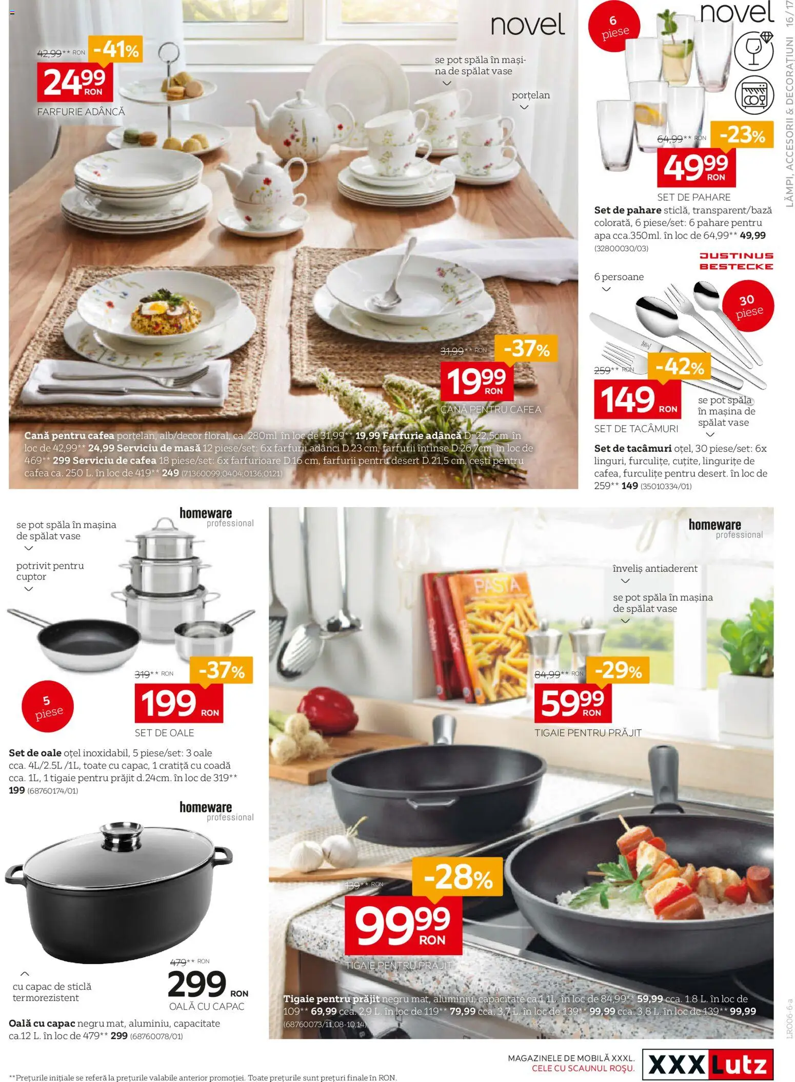 Noul catalog XXXLutz – valabil de la 01.06.2026 | Pagină: 17 | Produse: Mașină De Spălat, Pahare, Oală, Masă