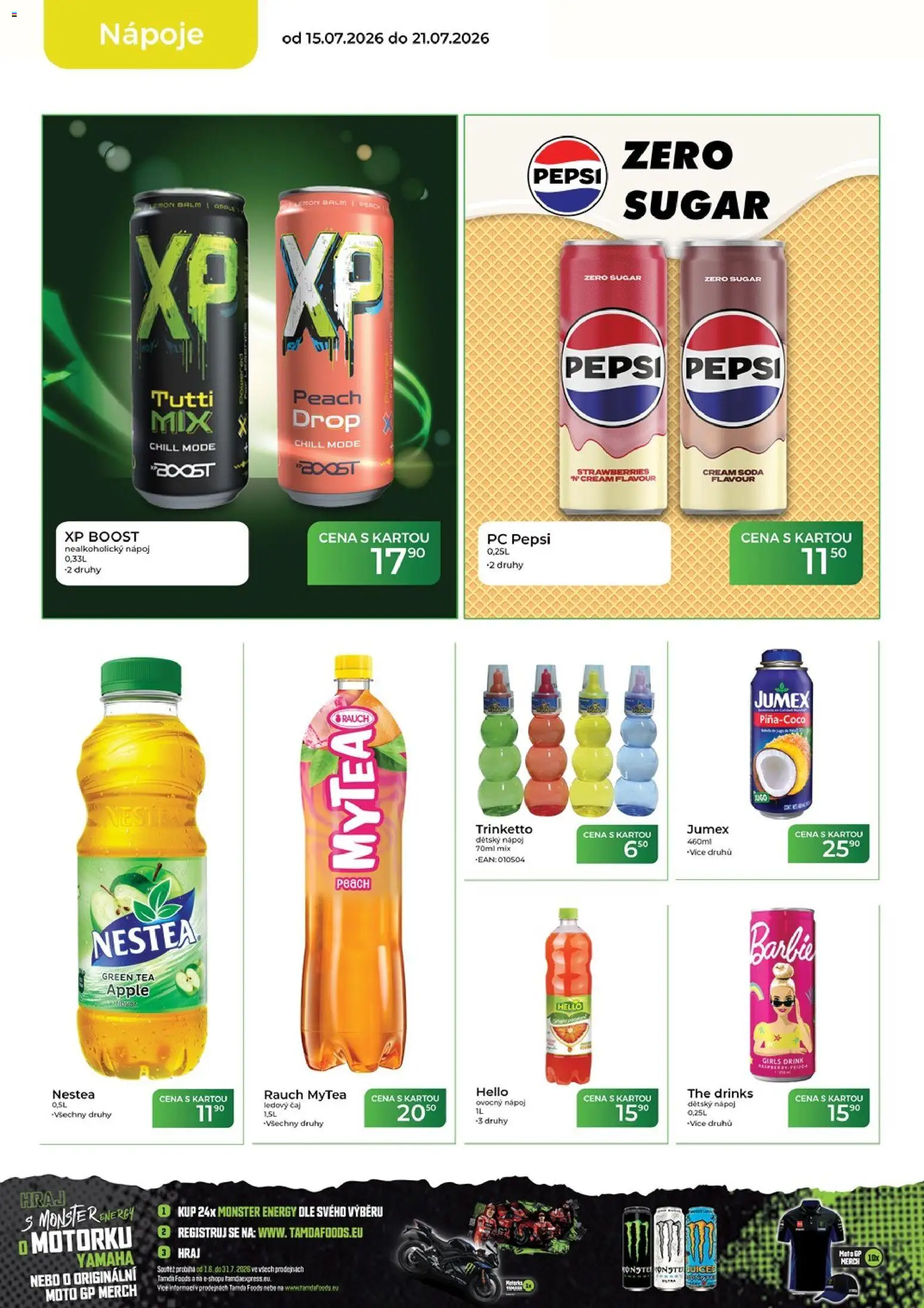 Tamda Foods leták od 15.07.2026 | Strana: 10 | Produkty: Čaj, Pepsi, Apple, Monster Energy