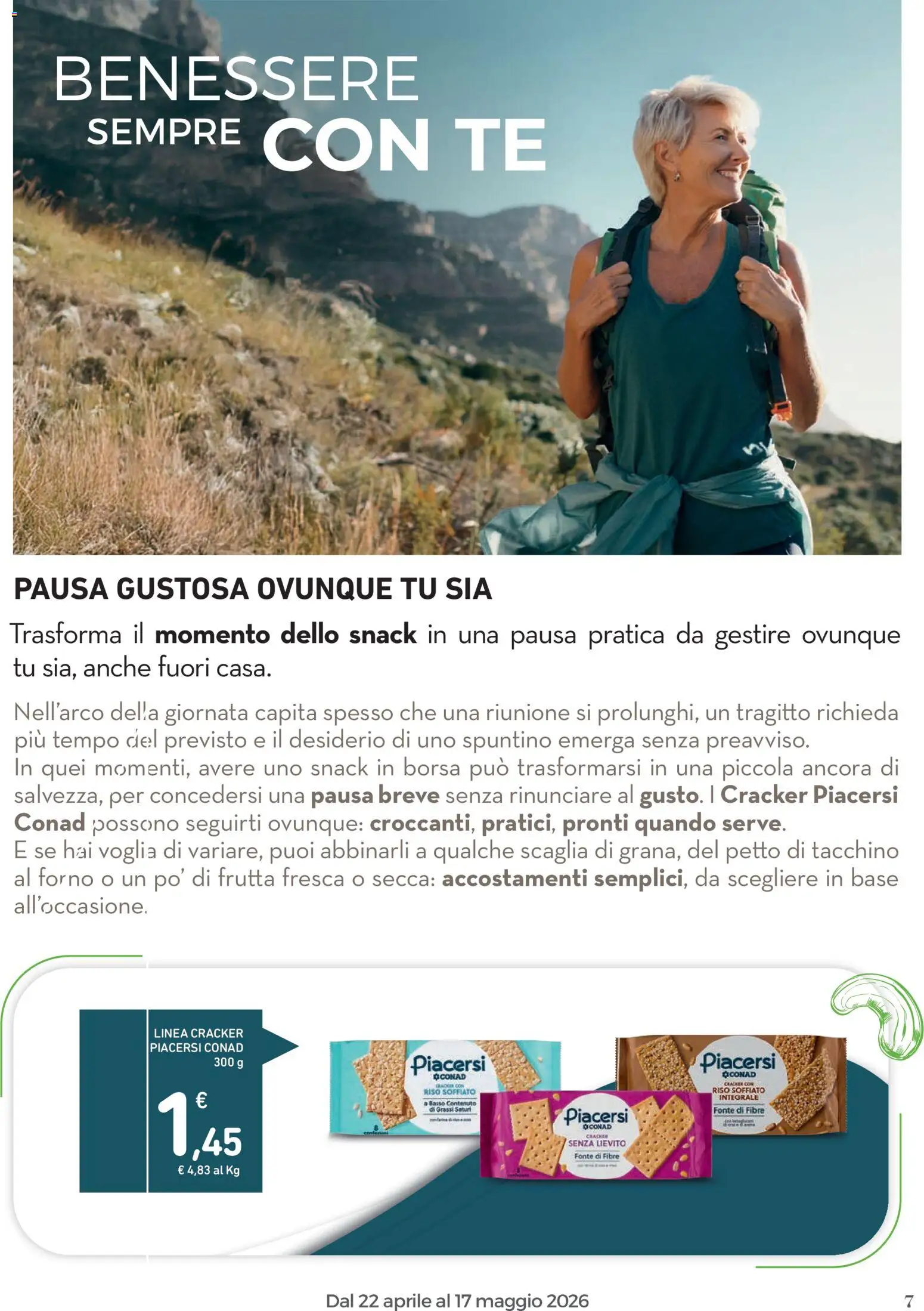 Volantino Conad del 22.04.2026 | Pagina: 7 | Prodotti: Riso, Frutta, Tacchino, Crackers