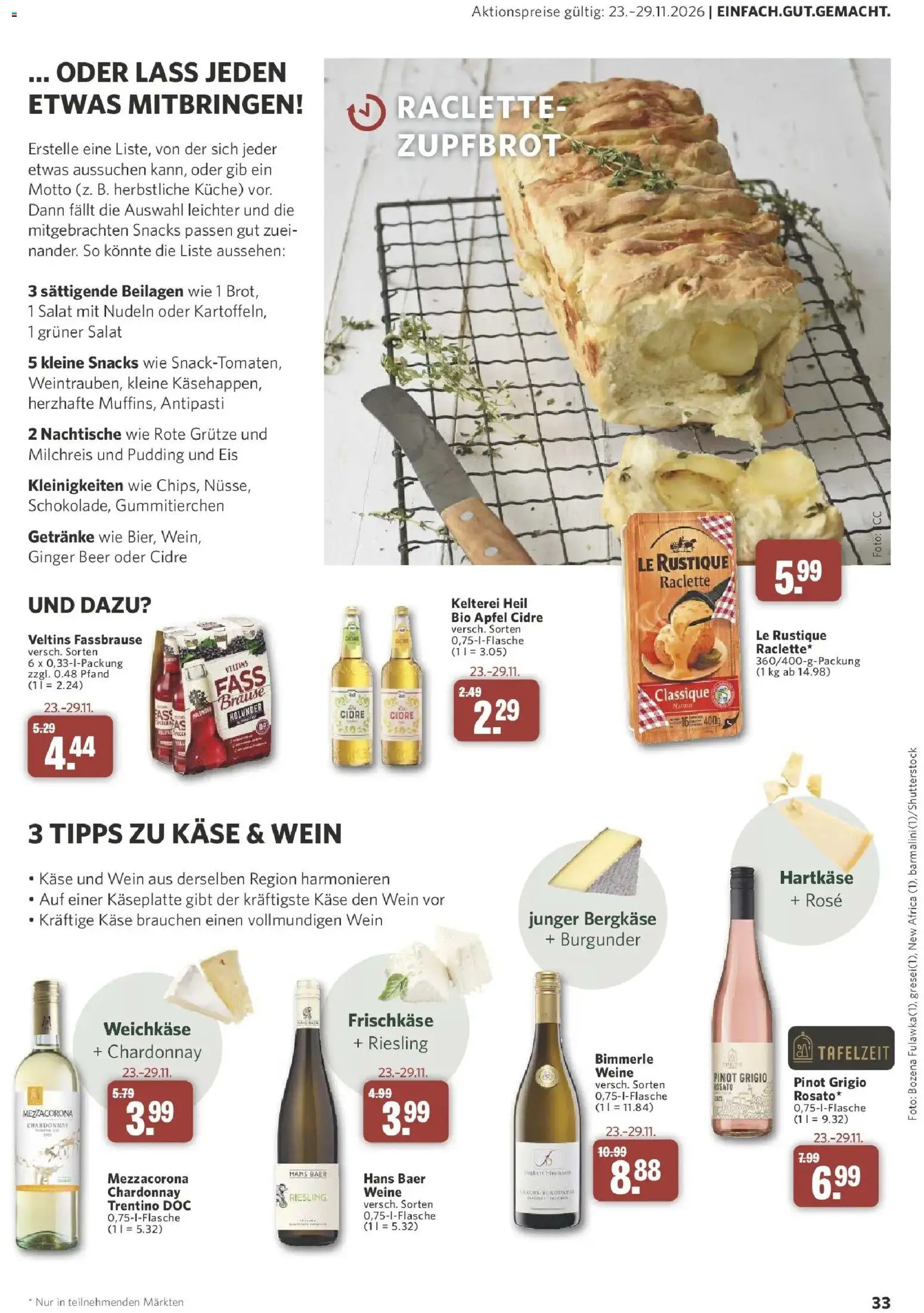 Combi Aktueller Prospekt (ab 26.10.2026) zum Blättern | Seite: 33 | Produkte: Beilagen, Äpfel, Pudding, Wein