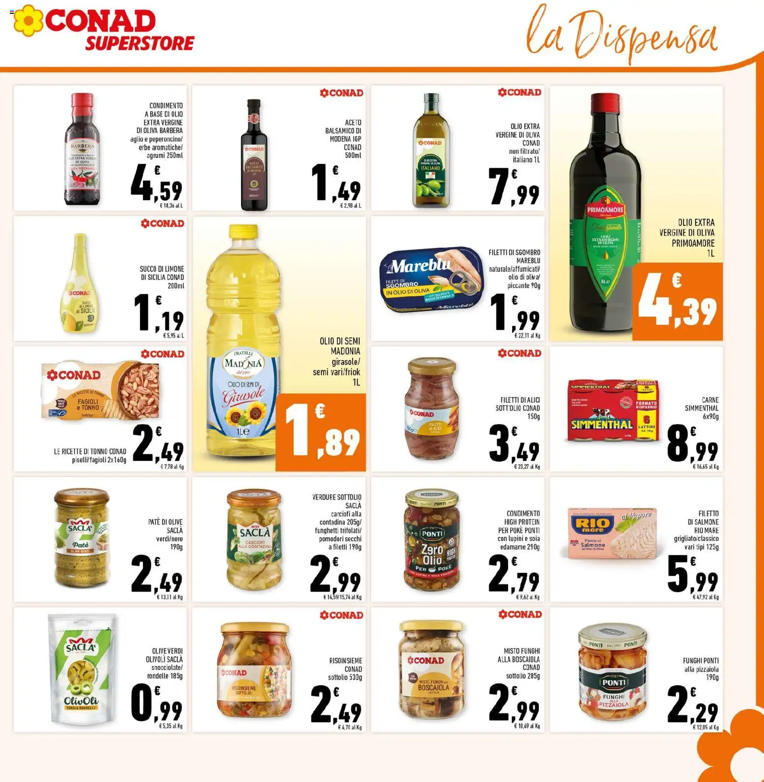 Volantino Conad del 07/10/2026 | Pagina: 17 | Prodotti: Filetto, Olio, Tonno, Aceto