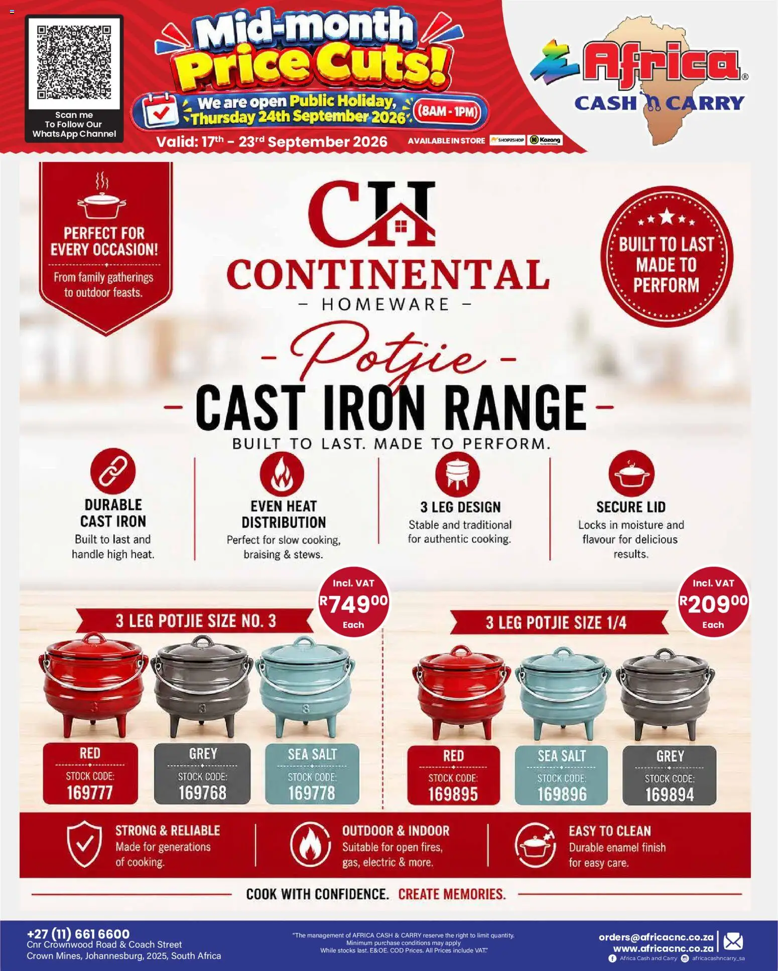 New Africa Cash & Carry catalogue – valid from 17/09/2026 | Page: 47 | Products: Iron, Stock, Enamel, Salt