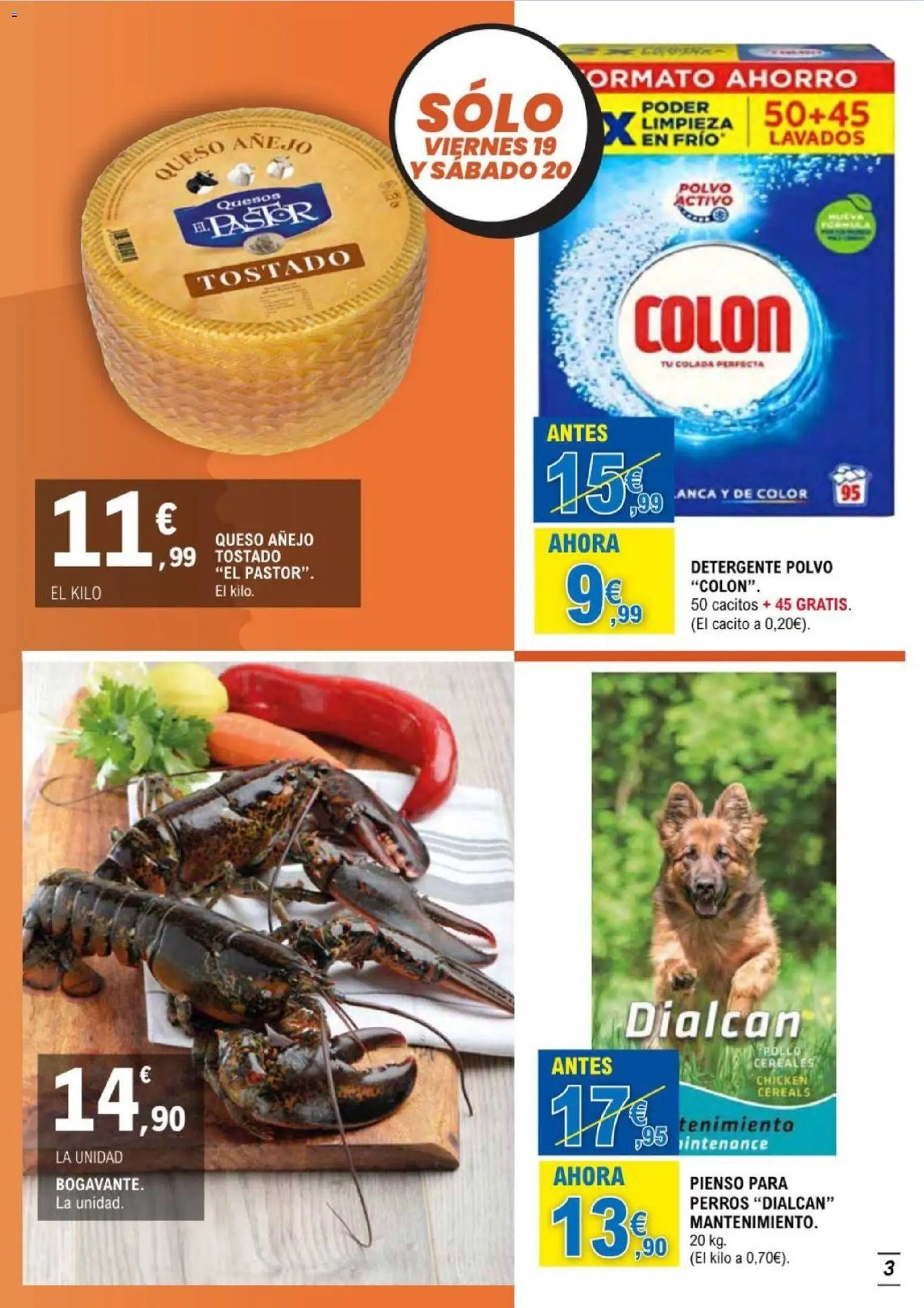 E.Leclerc folleto Salamanca │ válido desde el 17.06.2026 | Página: 3 | Productos: Polvo, Detergente, Queso, Cereales