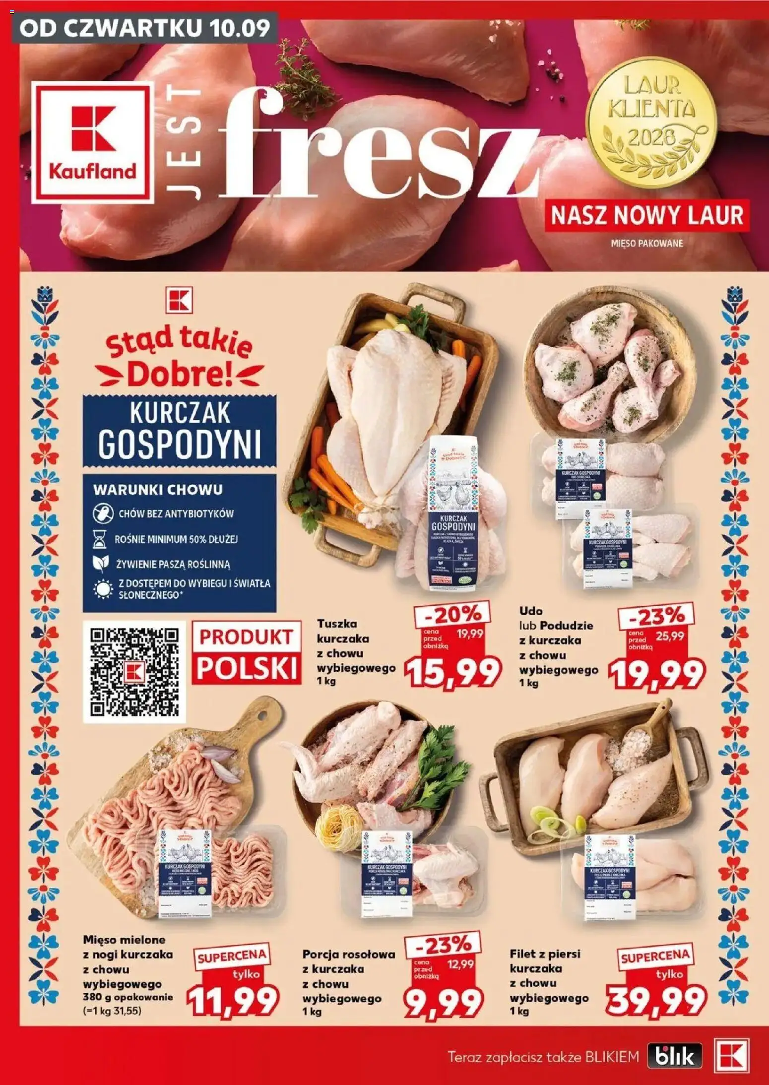 Kaufland gazetka - Super sobota od 12.09.2026 | Strona: 12 | Produkty: Porcja rosołowa, Piersi, Podudzie z kurczaka, Filet z piersi kurczaka