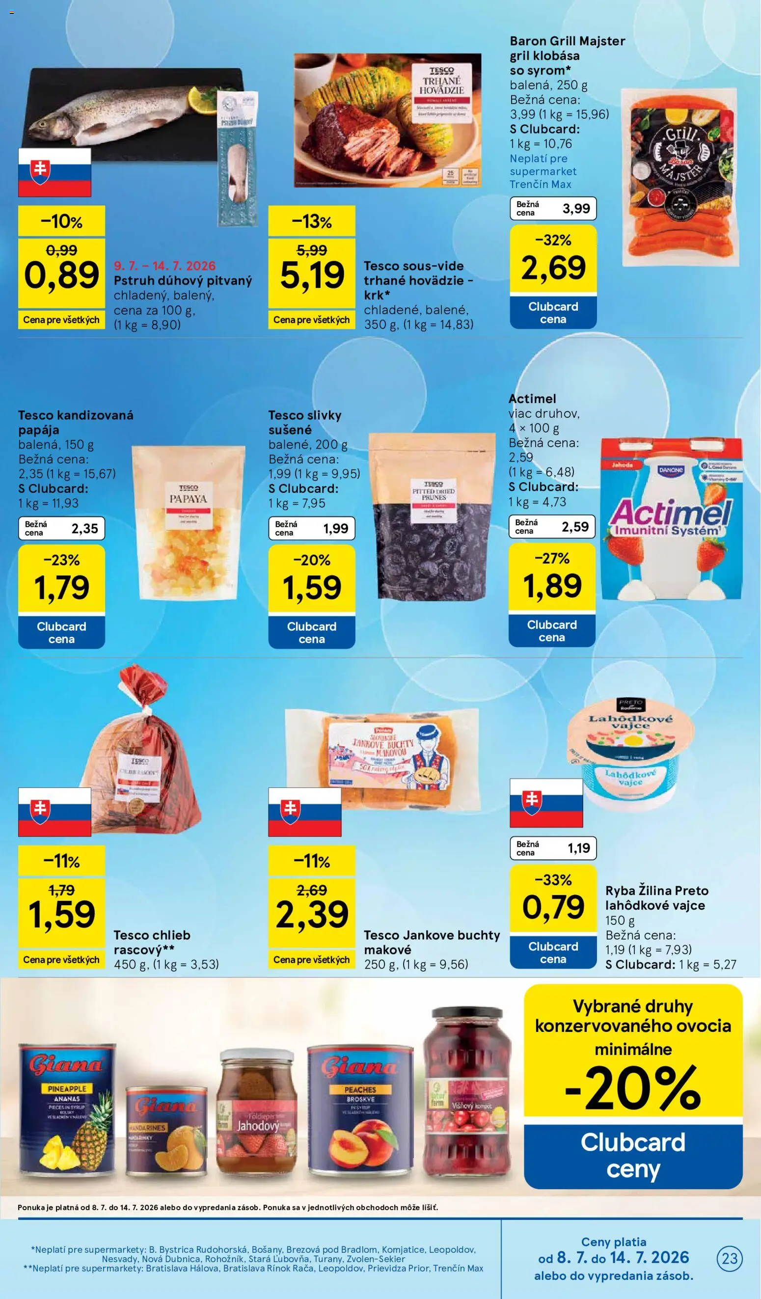 Nové Tesco akcie – leták je platný od 08.07.2026 | Strana: 23