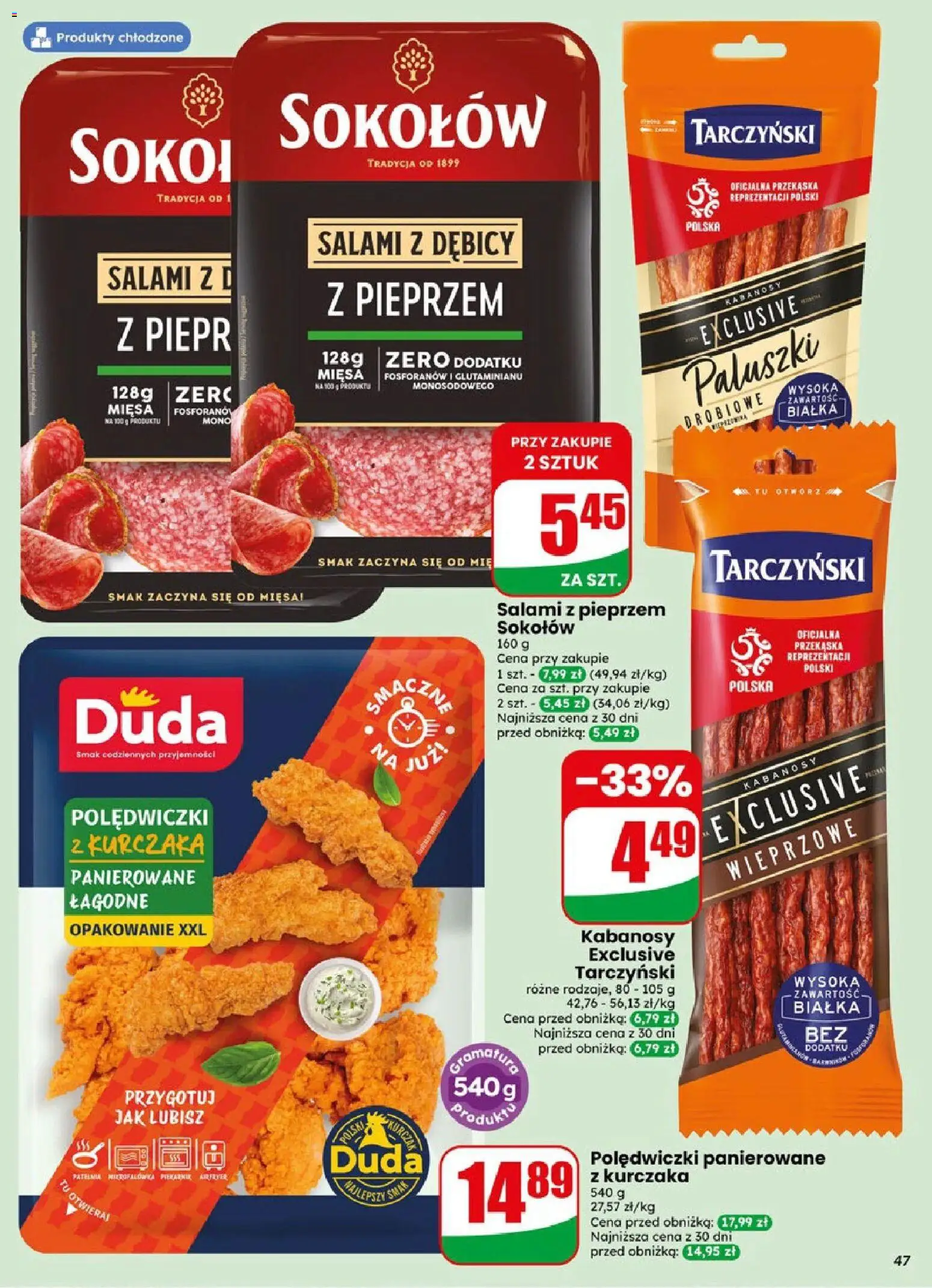 Dino gazetka od 19.08.2026 | Strona: 47 | Produkty: Piekarnik, Kabanosy, Polędwiczki, Paluszki