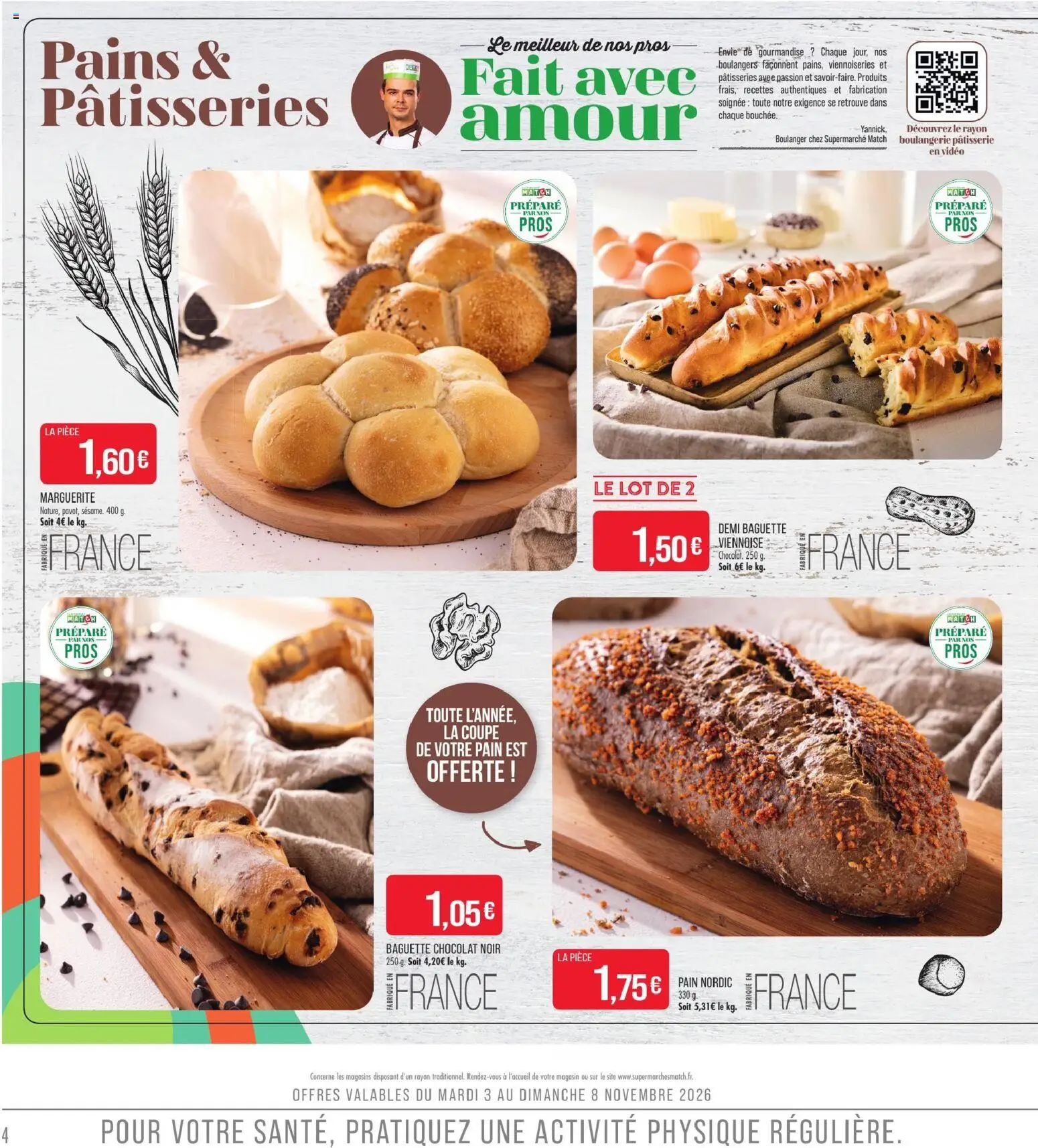 {H1} | Page: 4 | Produits: Vidéo, Baguette, Baguette viennoise, Pain