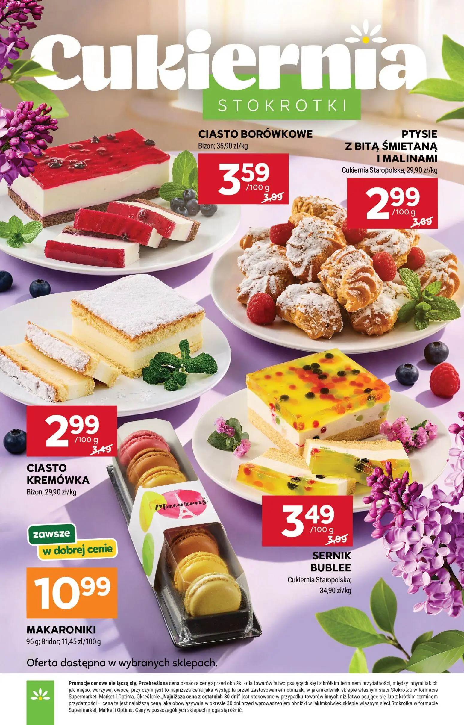 Stokrotka gazetka od 18.06.2026 | Strona: 30 | Produkty: Stokrotka, Ciasto, Śmietana