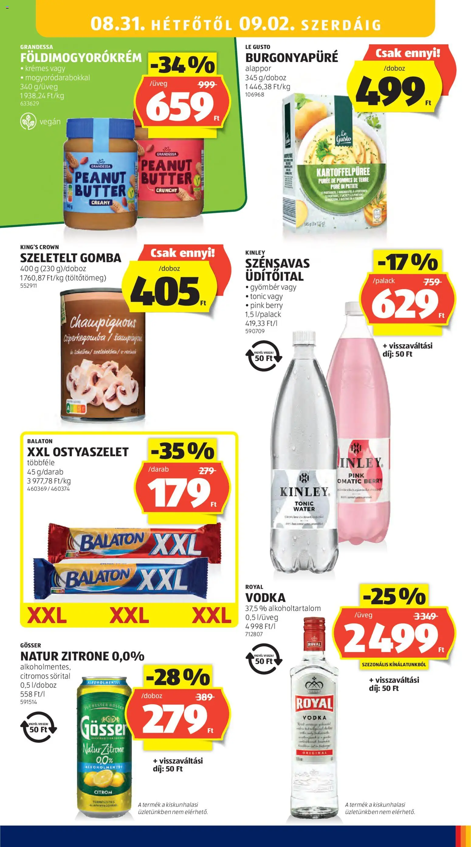 Aldi akciós ujság - amely érvényes a következő dátumtól: 2026.08.27. | Oldal: 37 | Termékek: Ostyaszelet, Püré, Burgonyapüré, Vegán