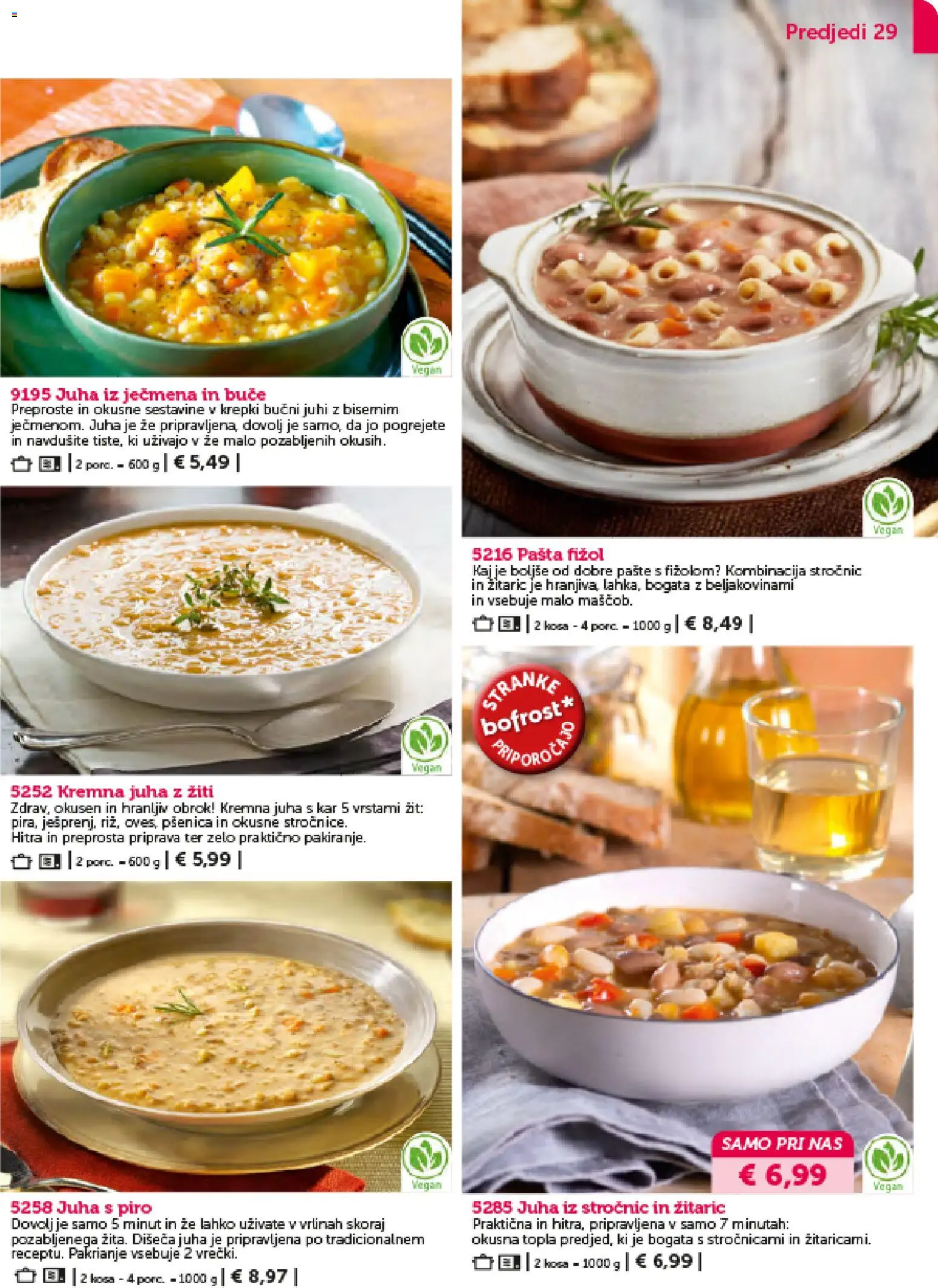 Novi Bofrost katalog ponudbe – veljaven od 01.02.2026 | Stran: 29 | Izdelki: Buče, Juha, Kos