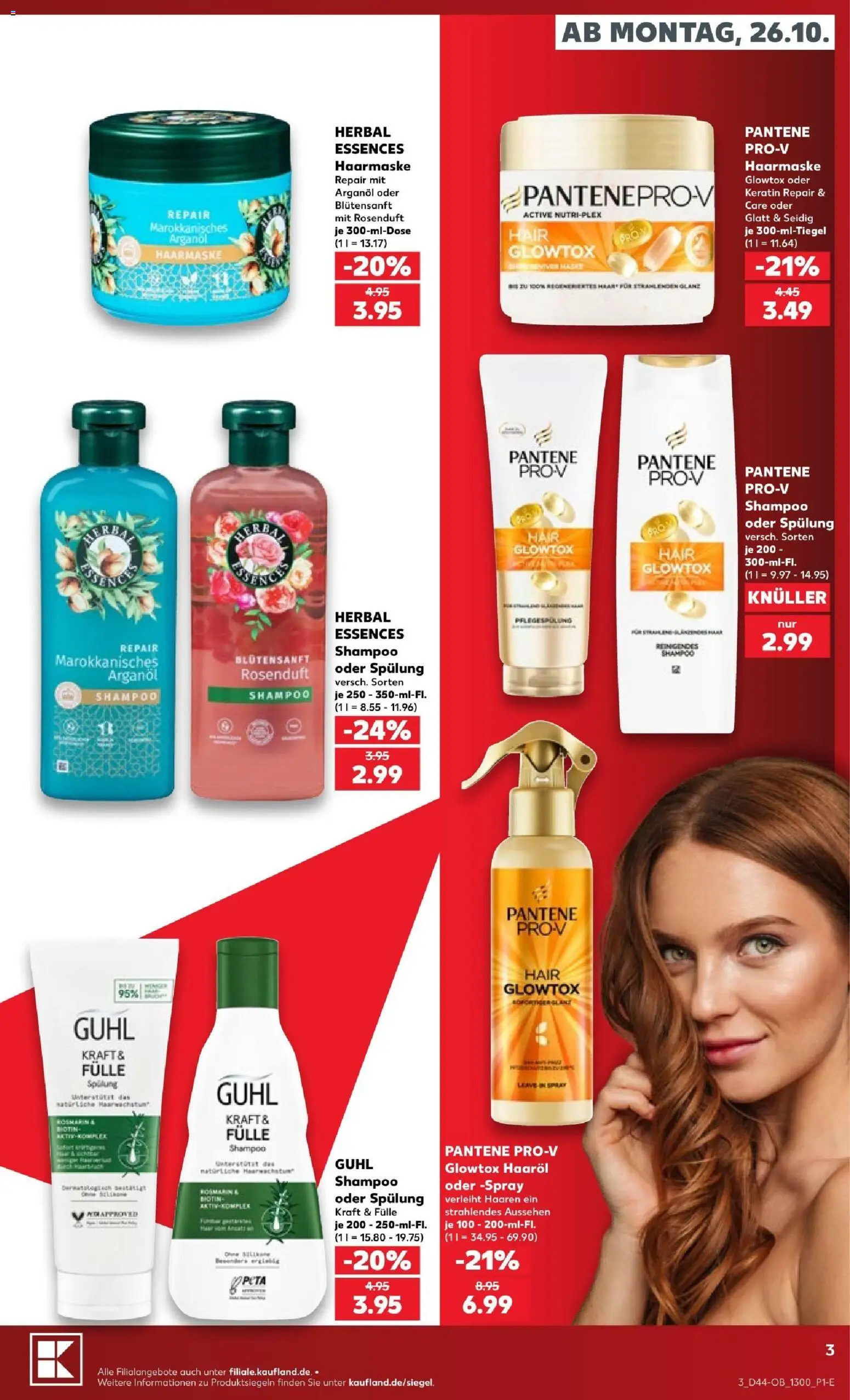 Kaufland Prospekt Leipzig – gültig ab 26.10.2026 | Seite: 3 | Produkte: Shampoo, Spülung, Haarmaske, Haaröl