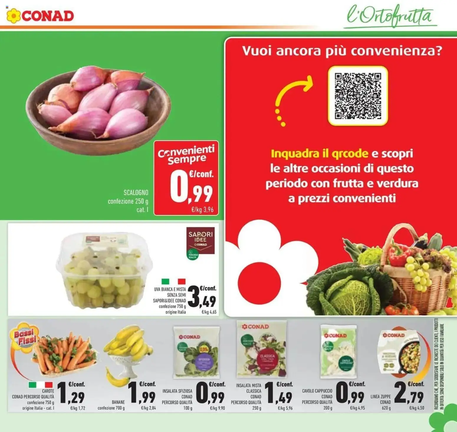 Anteprima volantino Conad dal 07/10/2026 prossima settimana | Pagina: 29 | Prodotti: Insalata, Carote, Cavolo, Cappuccio