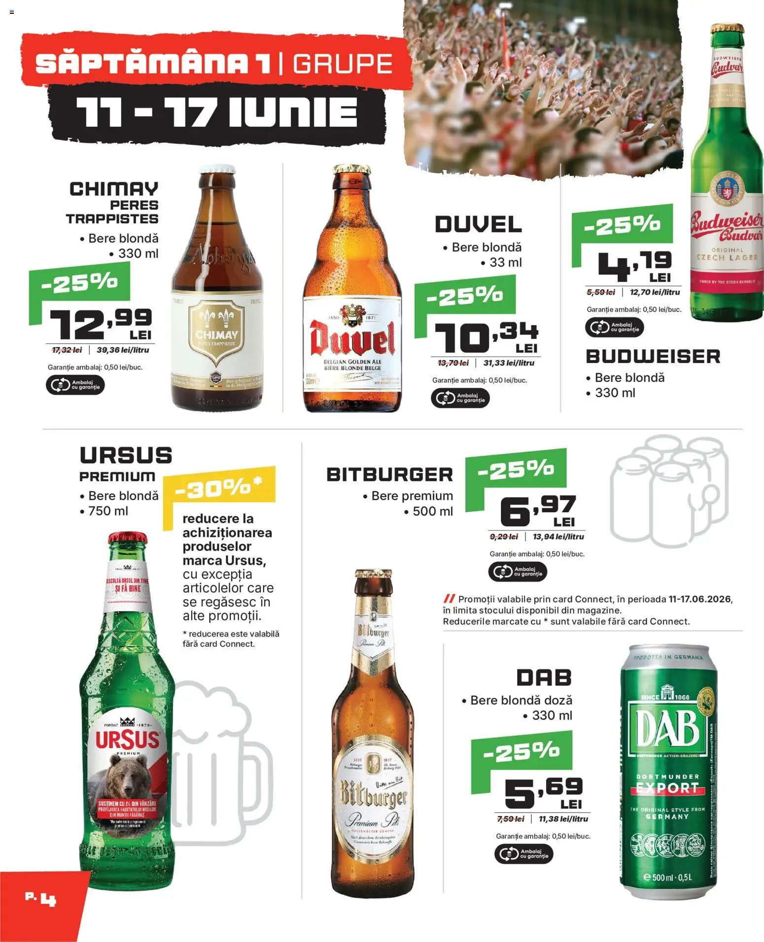 Noul catalog Mega Image – valabil de la 11.06.2026 | Pagină: 4 | Produse: Delgeç, Bere