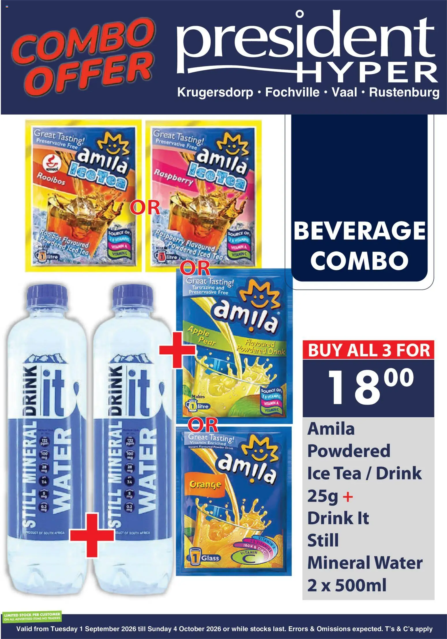 New President Hyper catalogue – valid from 01/09/2026 | Page: 6 | Products: Iron, Mineral water, Stock, Preservative