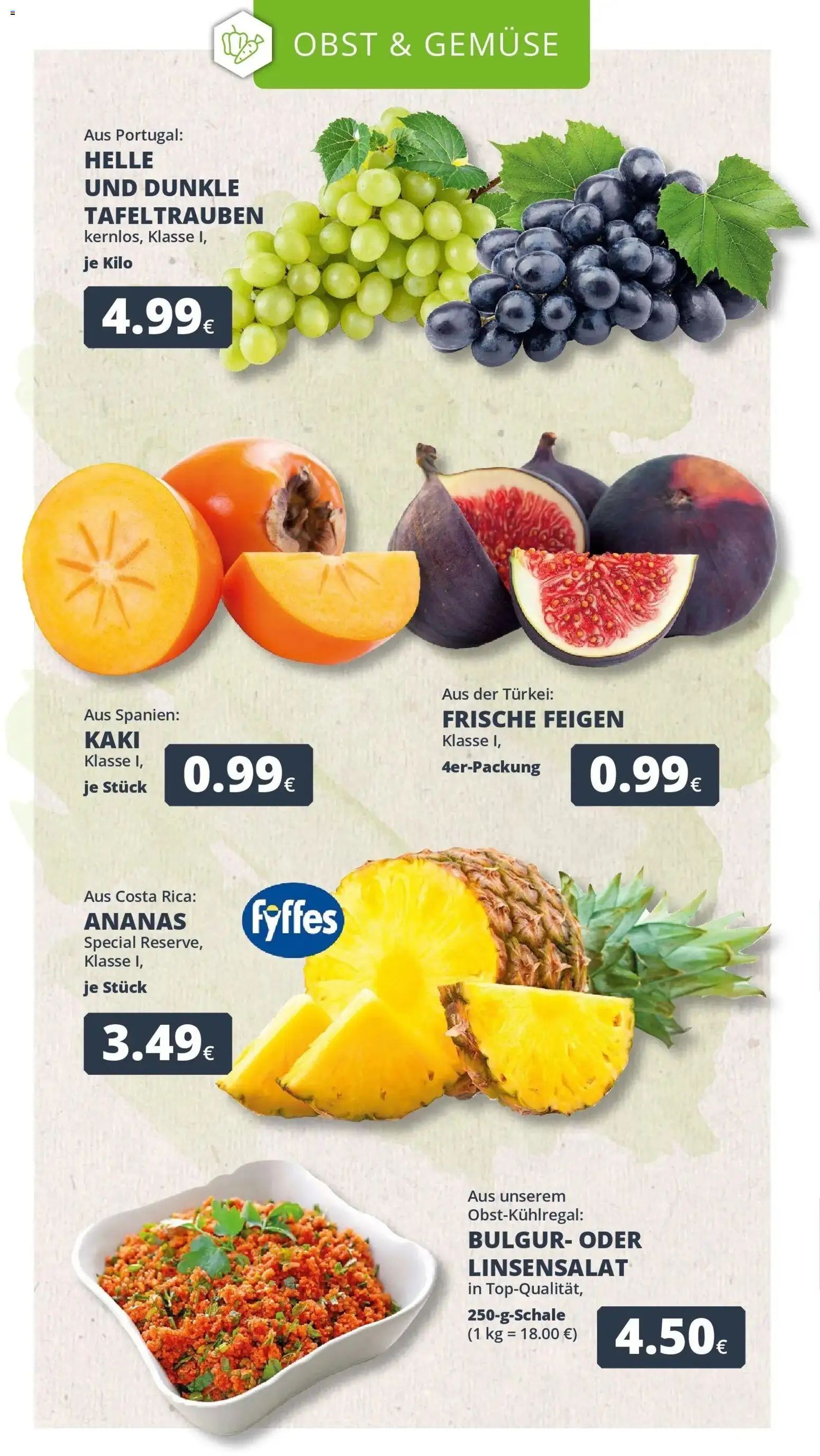 REWE Prospekt ab 28.09.2026 zum Blättern » Angebote | Seite: 9 | Produkte: Ananas, Gemüse, Obst, Feigen